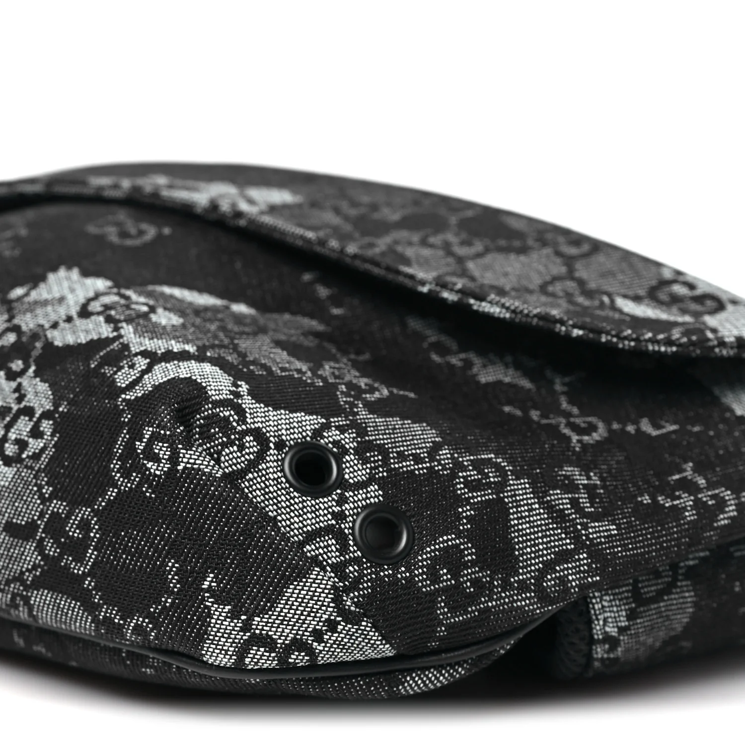 Denim Monogram Web Belt Bag Blue Multicolor - Top Club