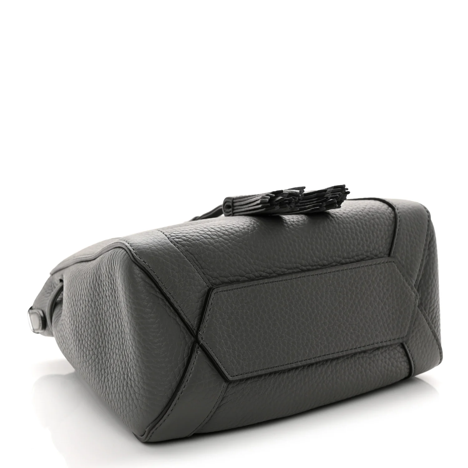 Heavy Grain Calfskin Mini Millie Charcoal - Top Club
