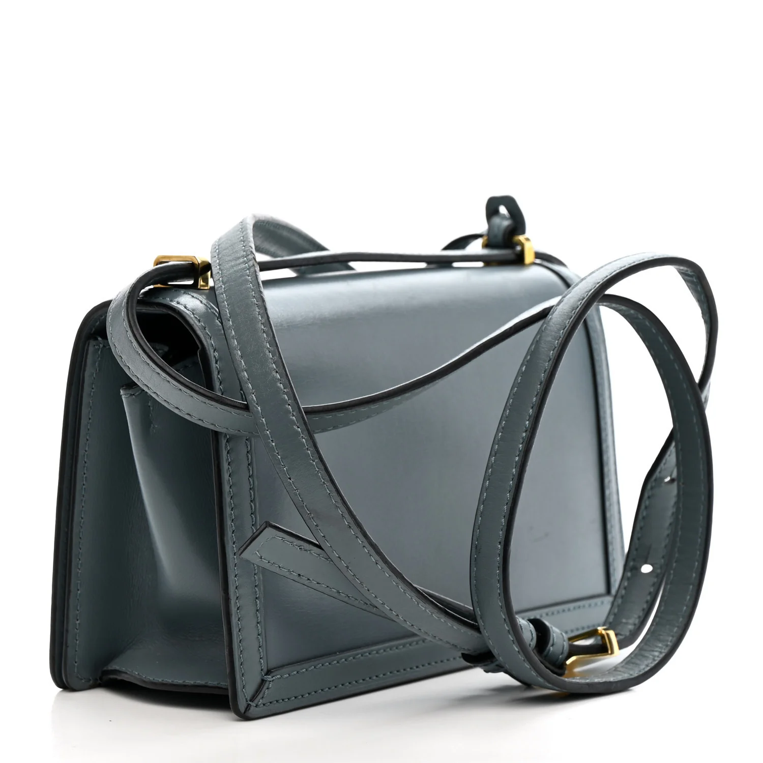 Calfskin Mini Barcelona Shoulder Bag Stone Blue - Top Club