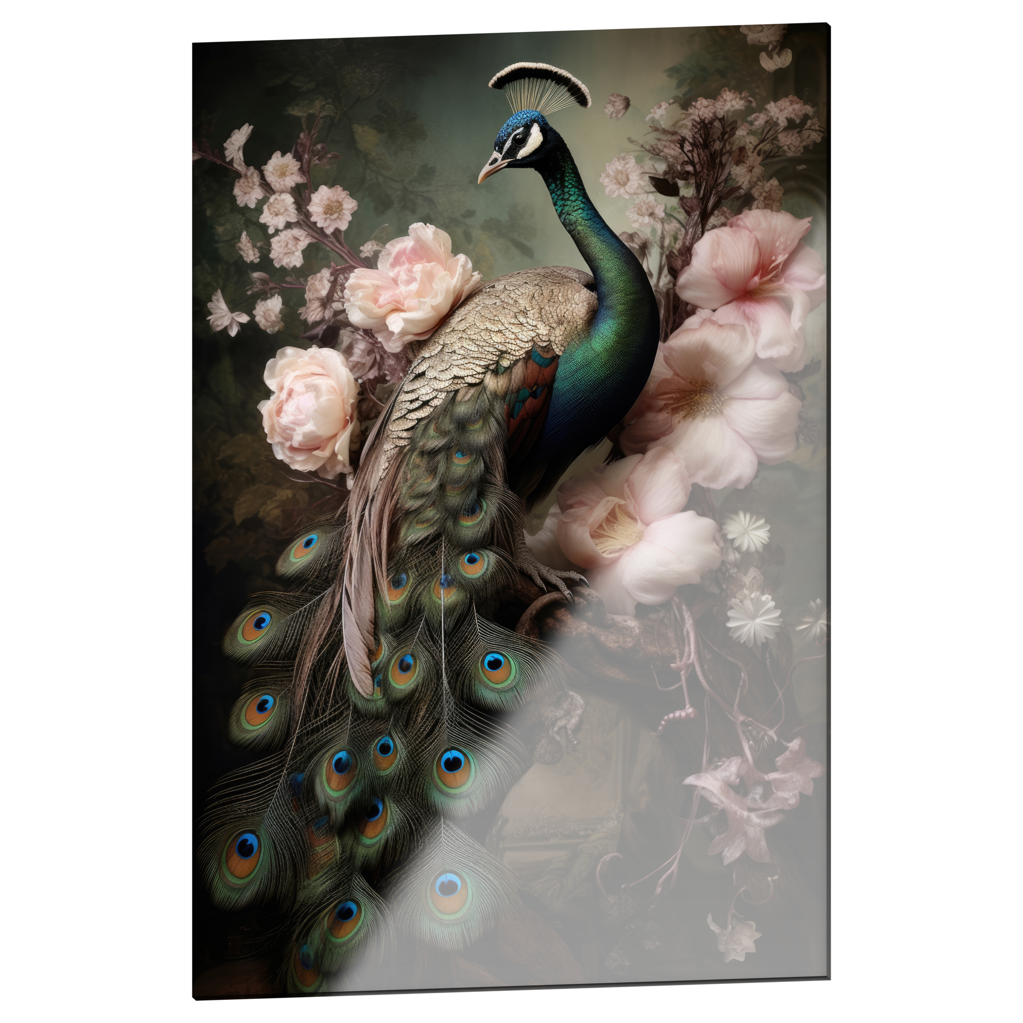 Plexiglas schilderij 'Peacock Still Life' 80x120 cm