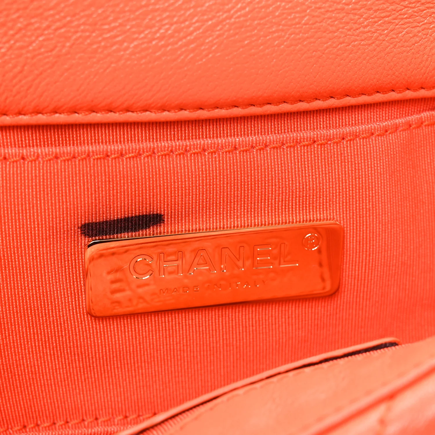 Goatskin Quilted Chanel 19 Waist Bag Orange - Top Club