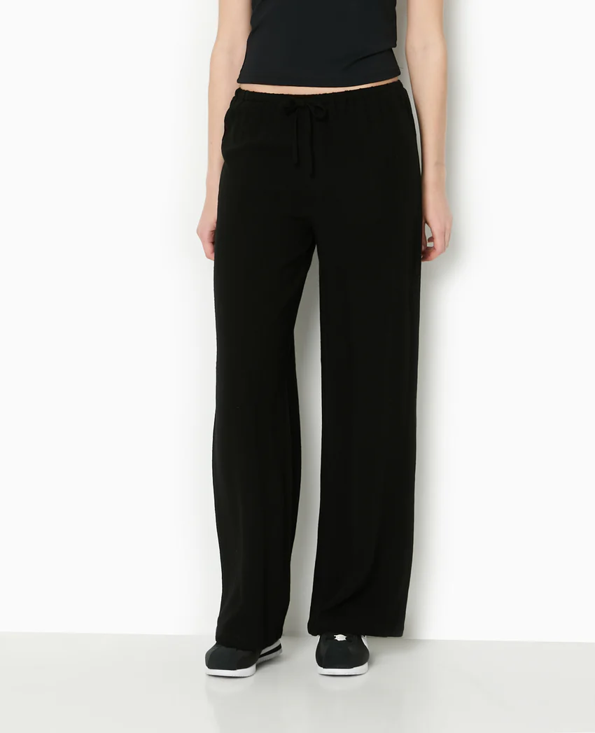 Pimkie Pantalon large et droit avec taille élastiquée