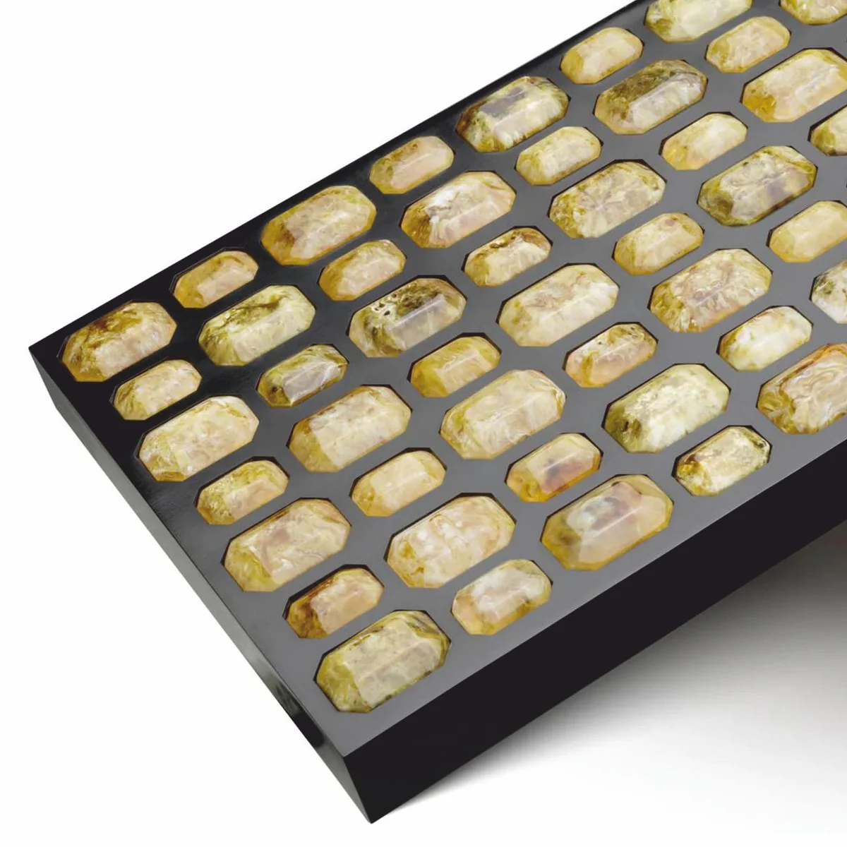 Luxury jewelry box black / yellow 37.5 cm - storage box