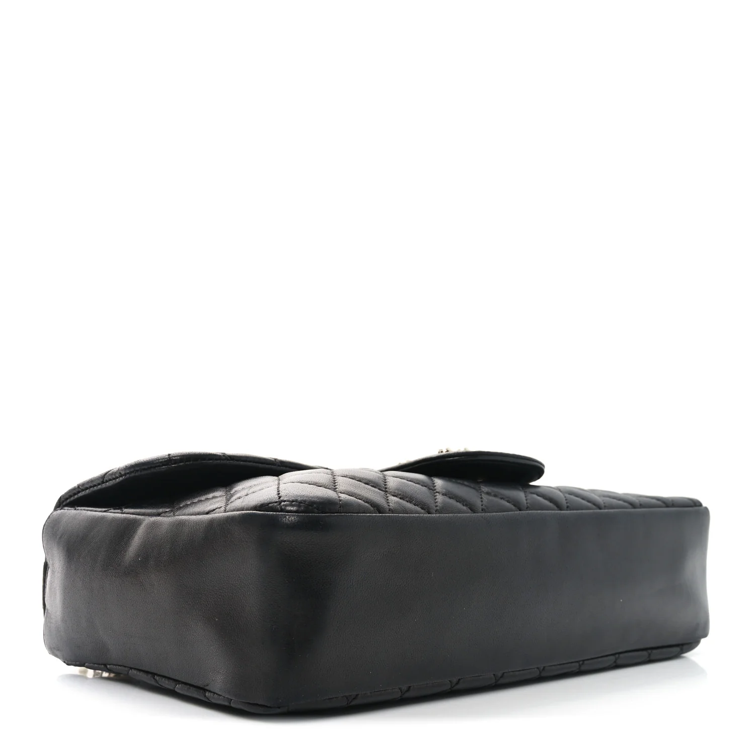 Lambskin Quilted Medium Westminster Pearl Flap Black - Top Club