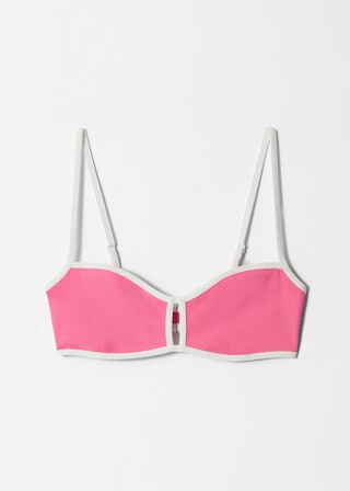 & Other Stories CONTRAST-TRIM BIKINI TOP