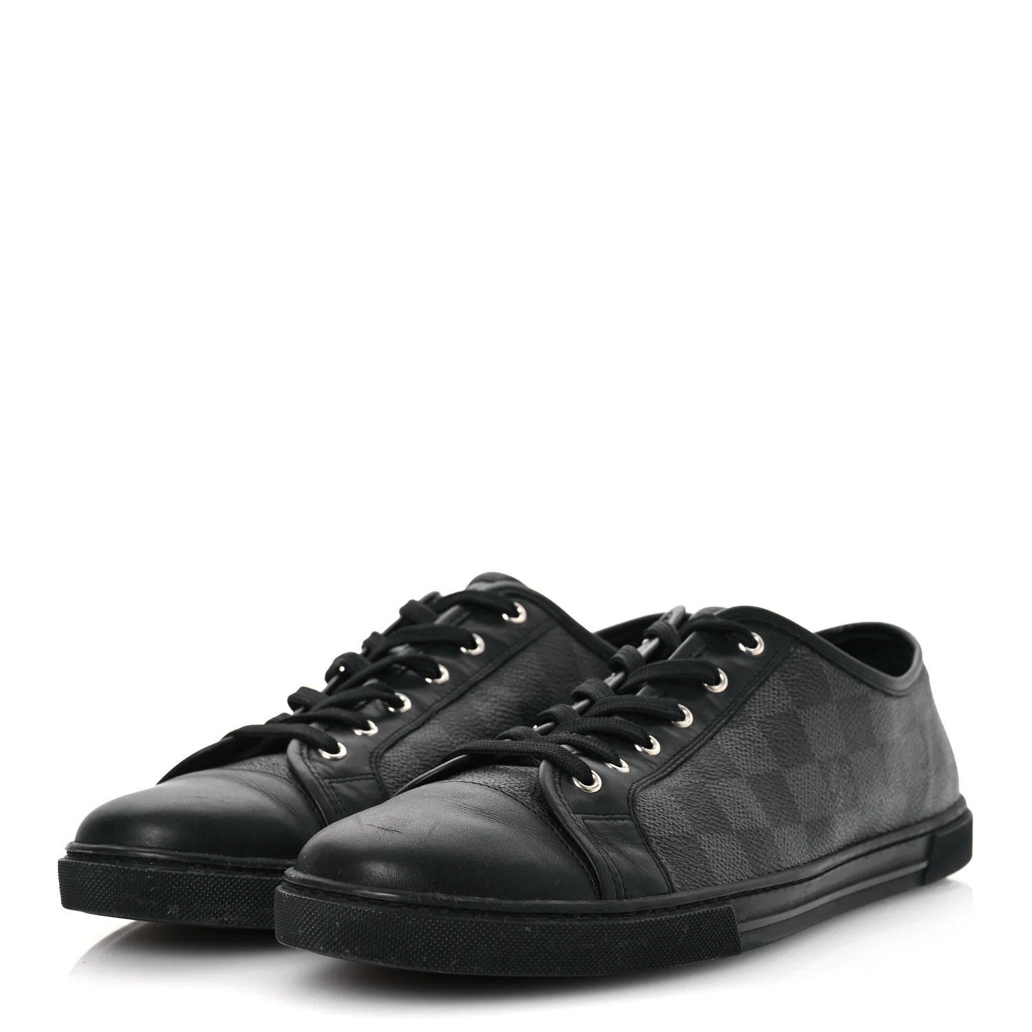 Calfskin Damier Graphite Sneakers 7.5 - Top Club