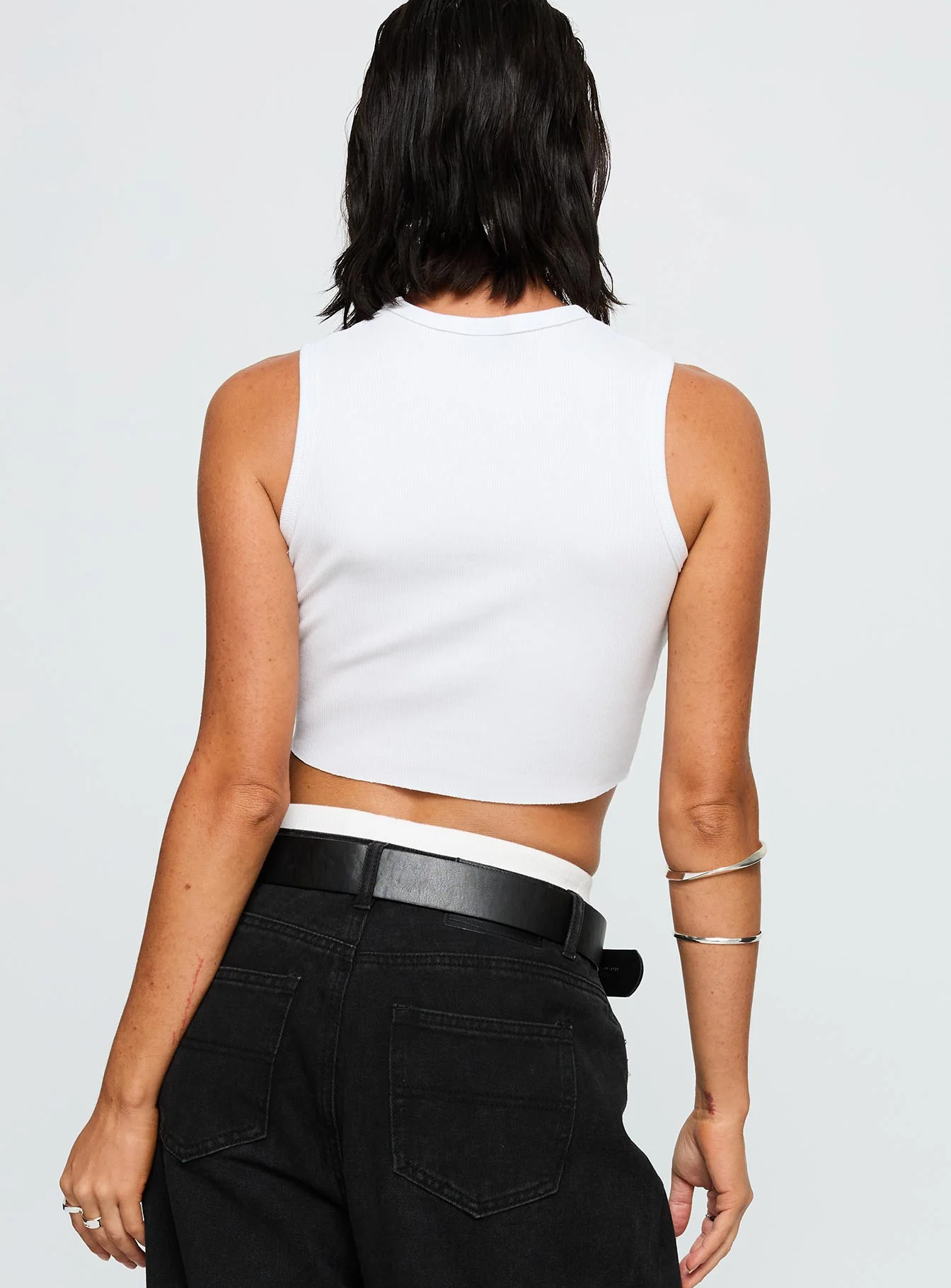 UCLA Cutoff Tank Top White