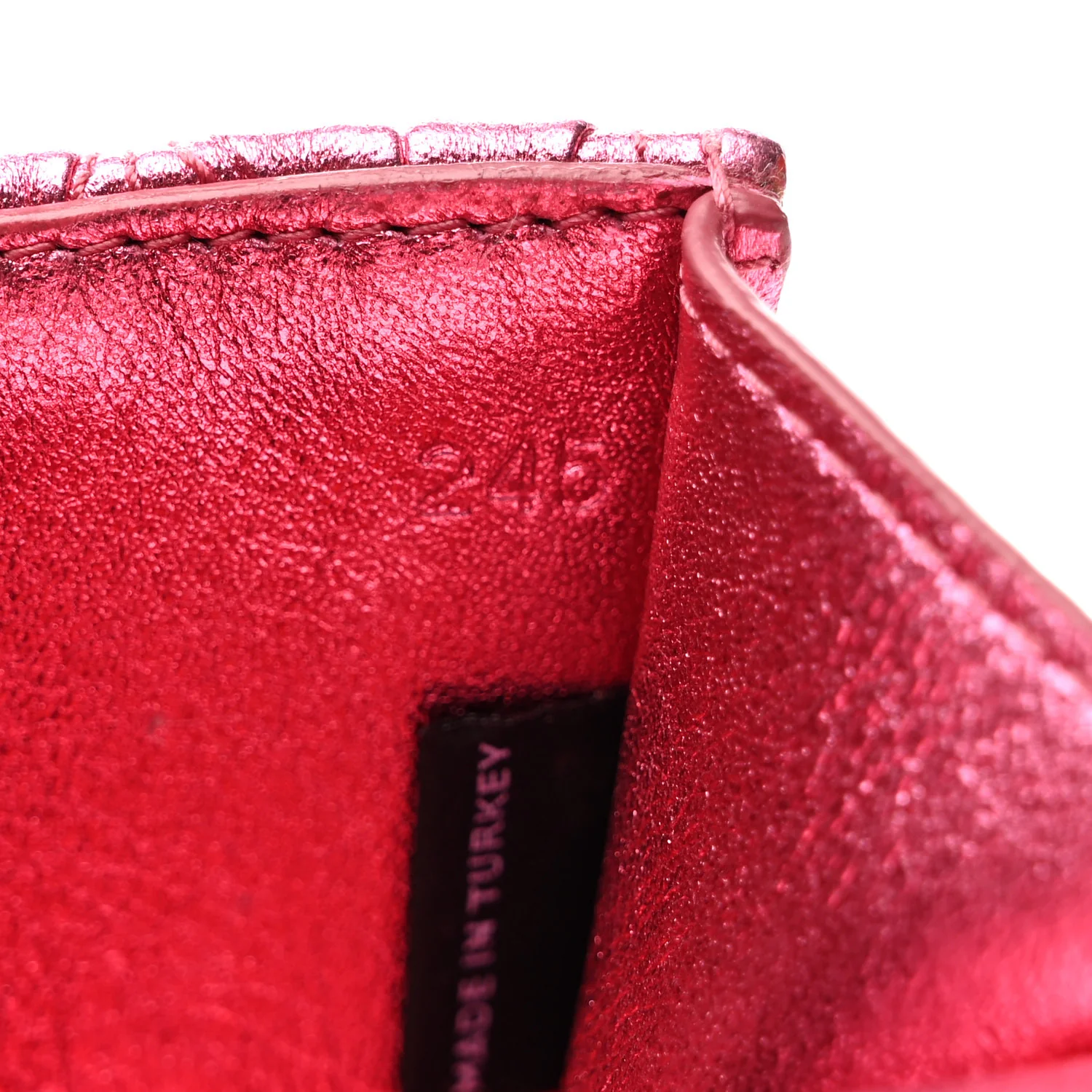 Metallic Nappa Matelasse Crystal Embellished Lady Crossbody Pink - Top Club
