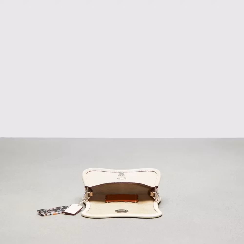 COACH Coach  Mini Wavy Dinky Bag With Colorful Binding In Upcrafted Leather