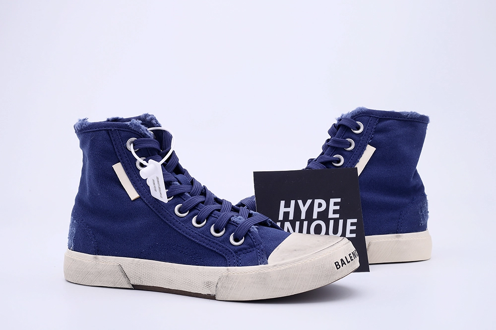 BEST QUALITY REPLICA BALENCIAGA PARIS LOW SNEAKER IN BLUE HIGH - Sneaker Replica Workshop