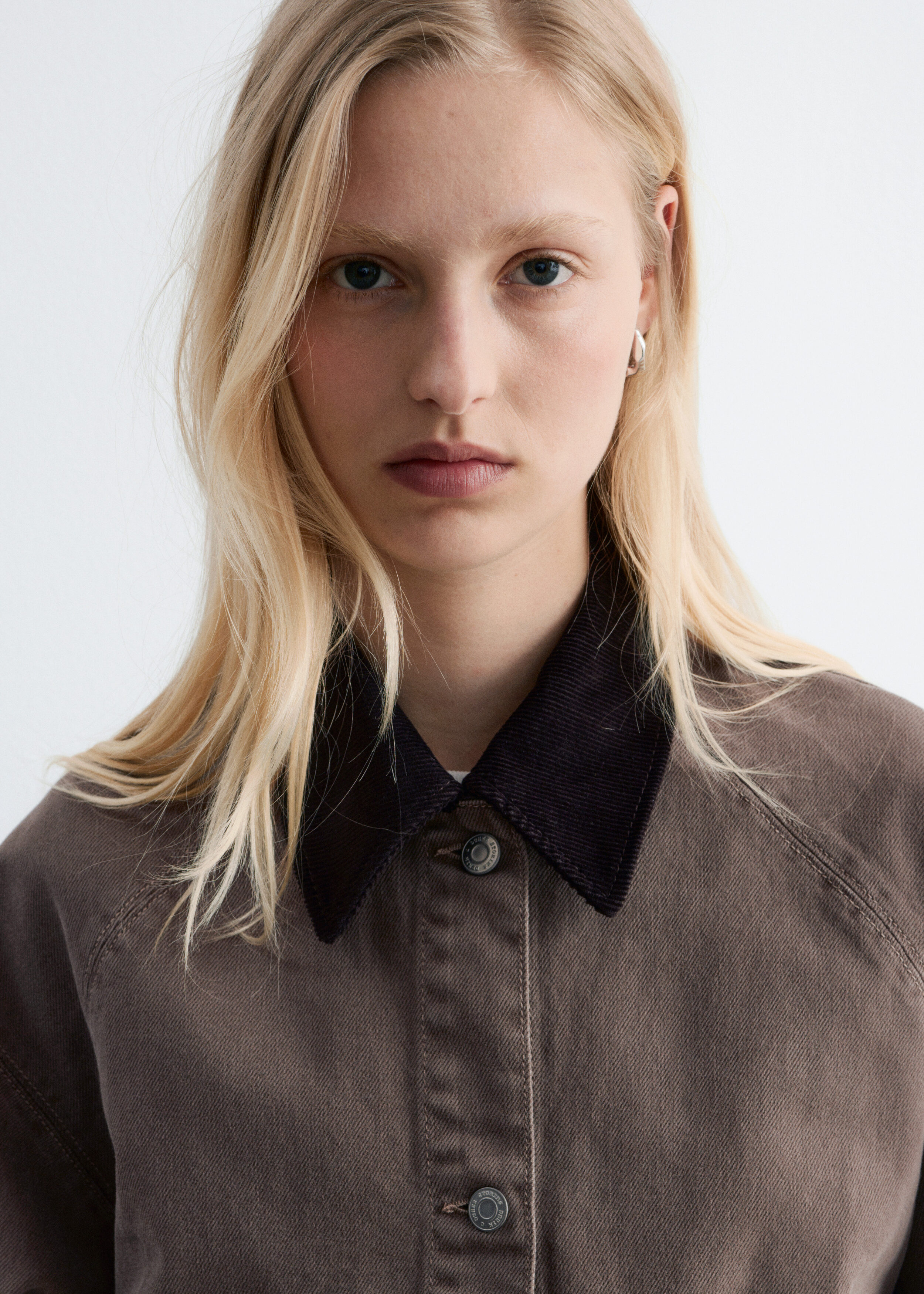 & Other Stories SHORT CORD-COLLAR DENIM JACKET
