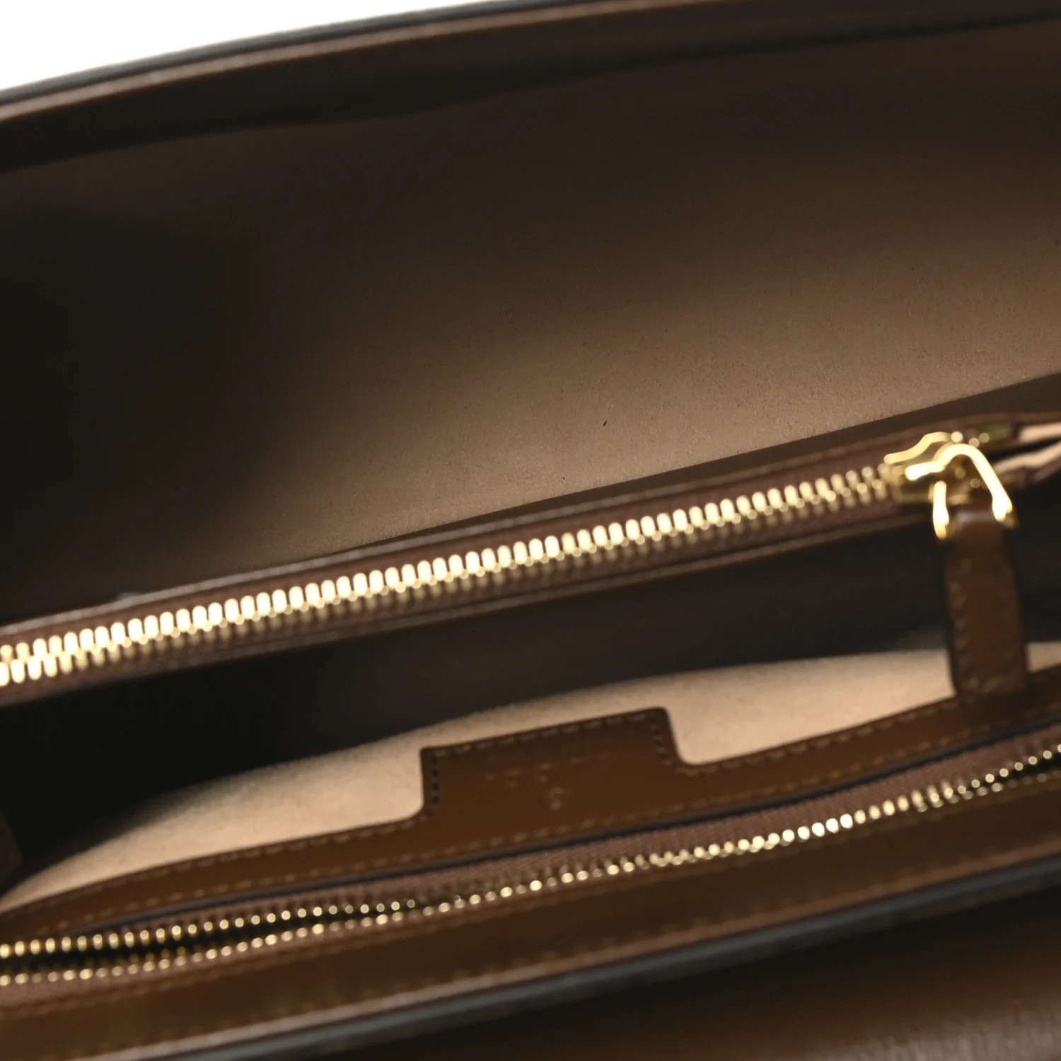 GG Supreme Monogram Calfskin Medium Horsebit 1955 Top Handle Bag Beige Ebony Brown Sugar - Top Club