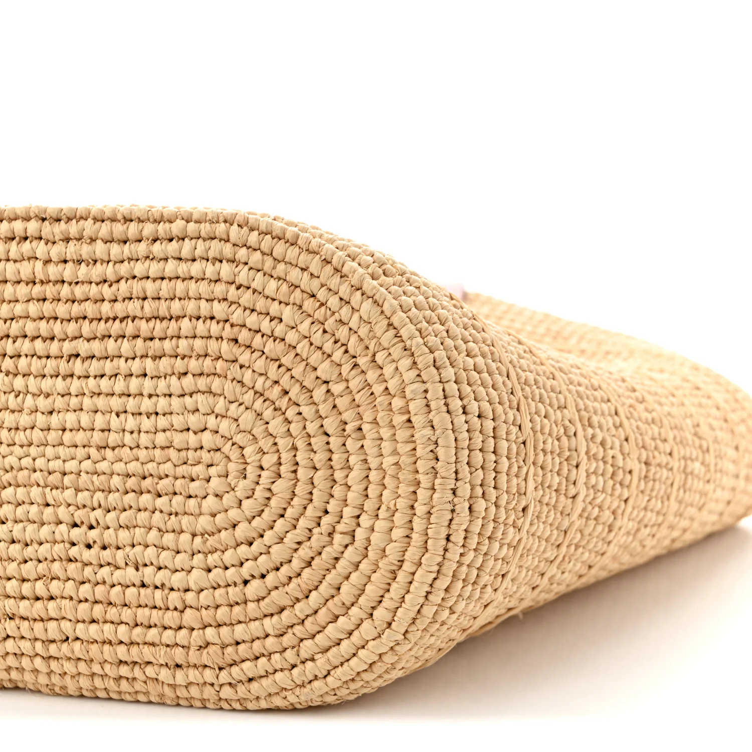 Raffia Calfskin Triomphe Teen Panier Bleached Pink - Top Club