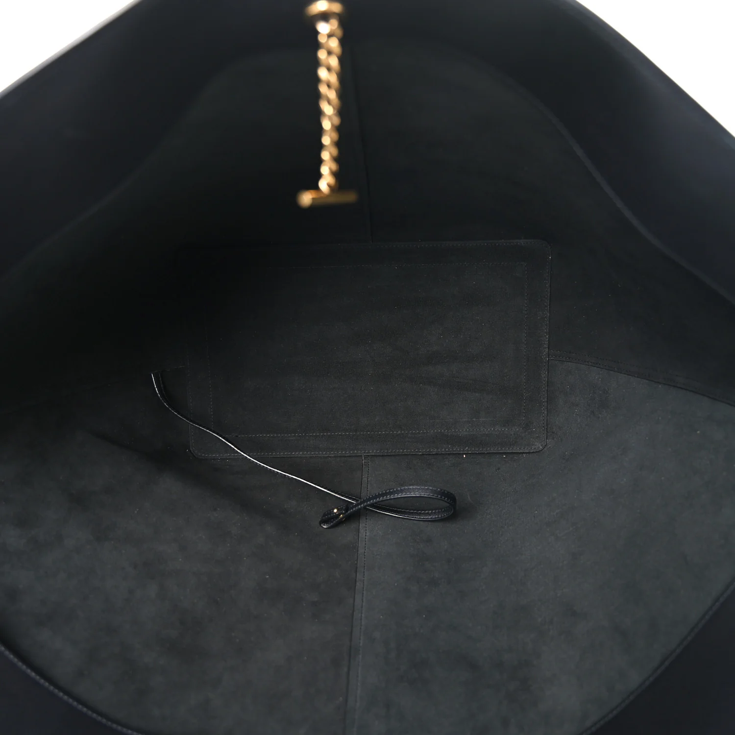 Smooth Calfskin Maxi Trapezoid Shopping Tote Black - Top Club
