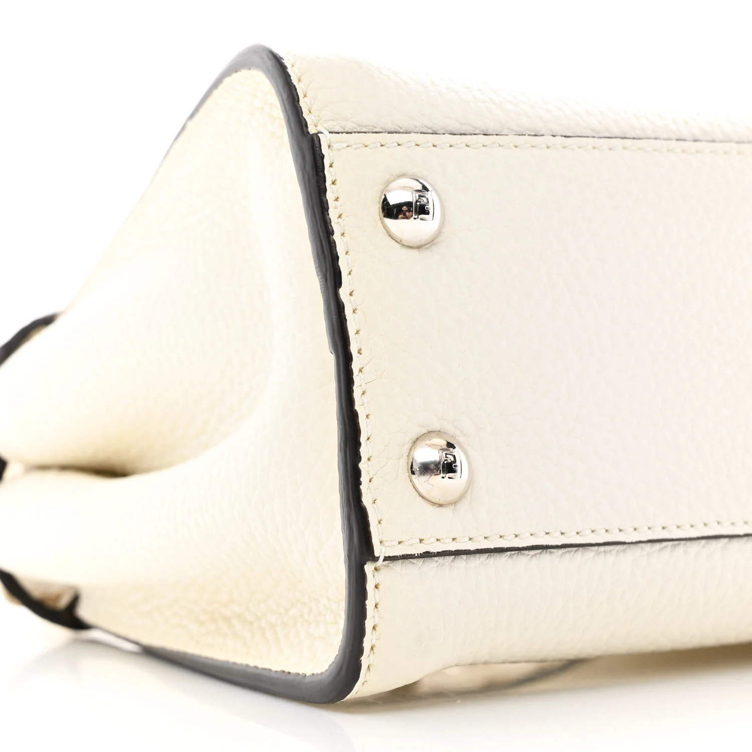 Cuoio Romano Snakeskin Selleria Mini Peekaboo Iconic Satchel White Stone - Top Club