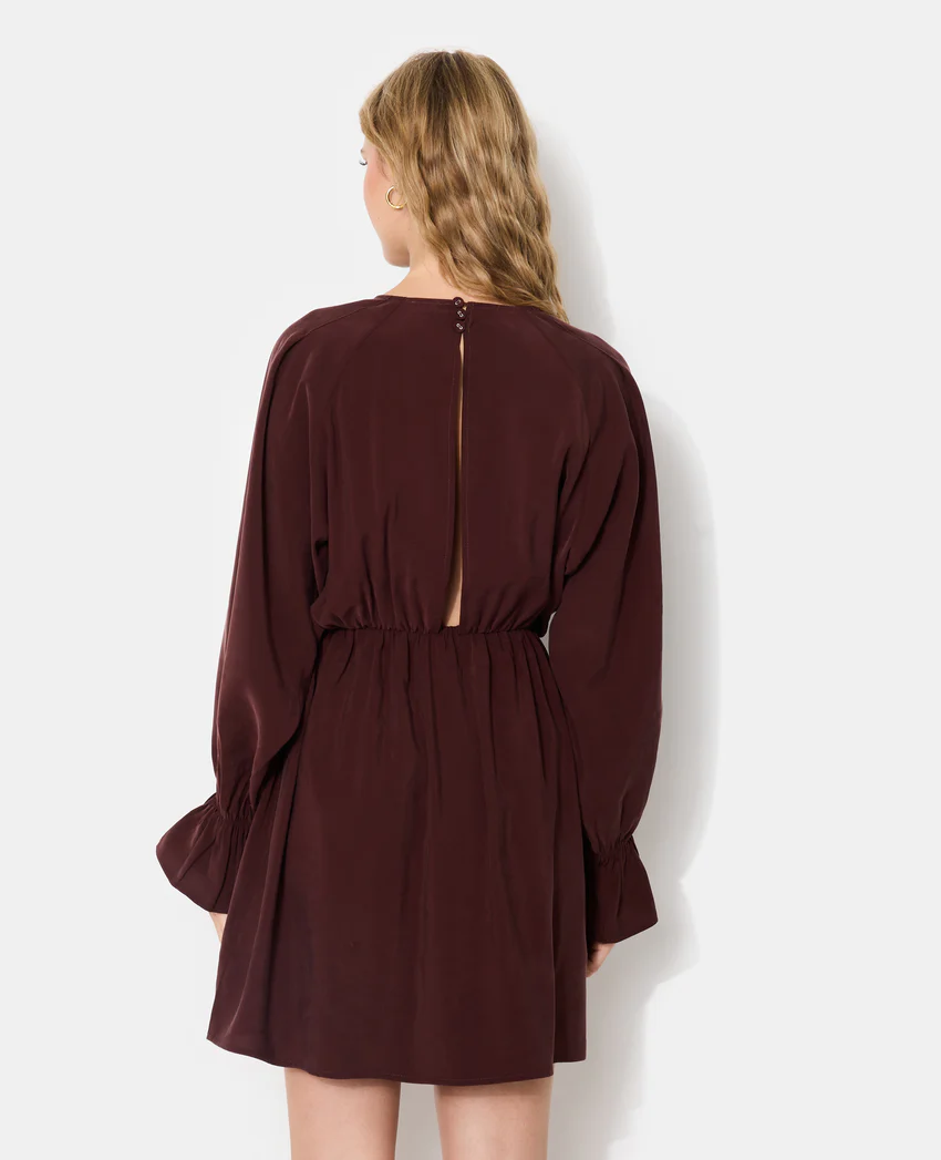 Pimkie Robe courte avec taille élastiquée en tissu fluide