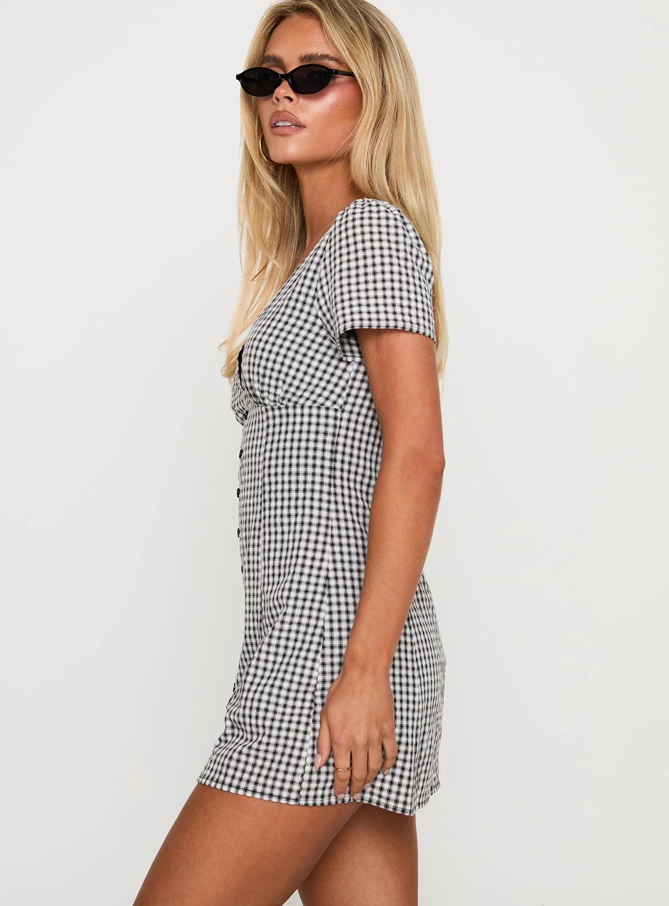 Loveliness Playsuit Black / White Check