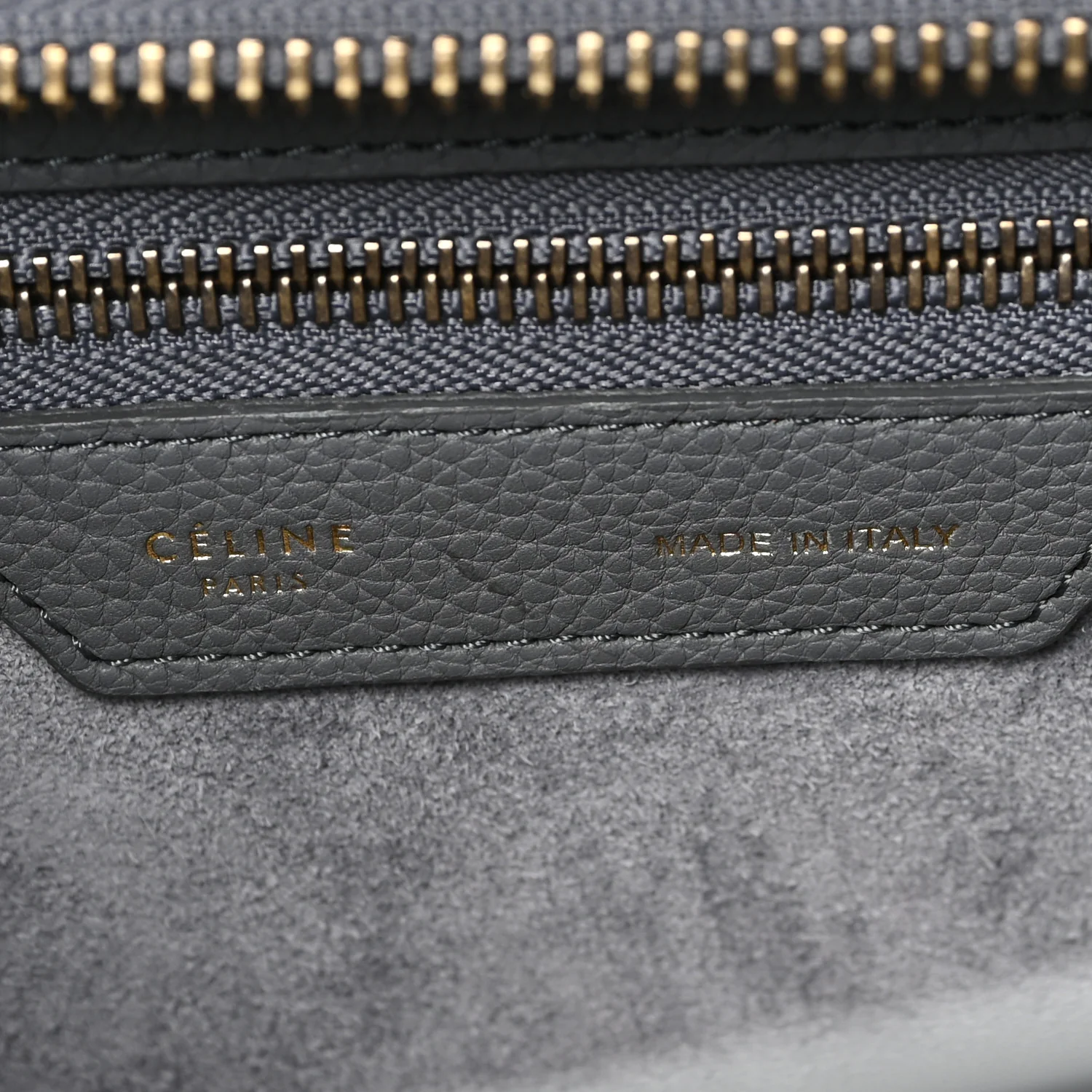 Baby Drummed Calfskin Micro Luggage Kohl - Top Club