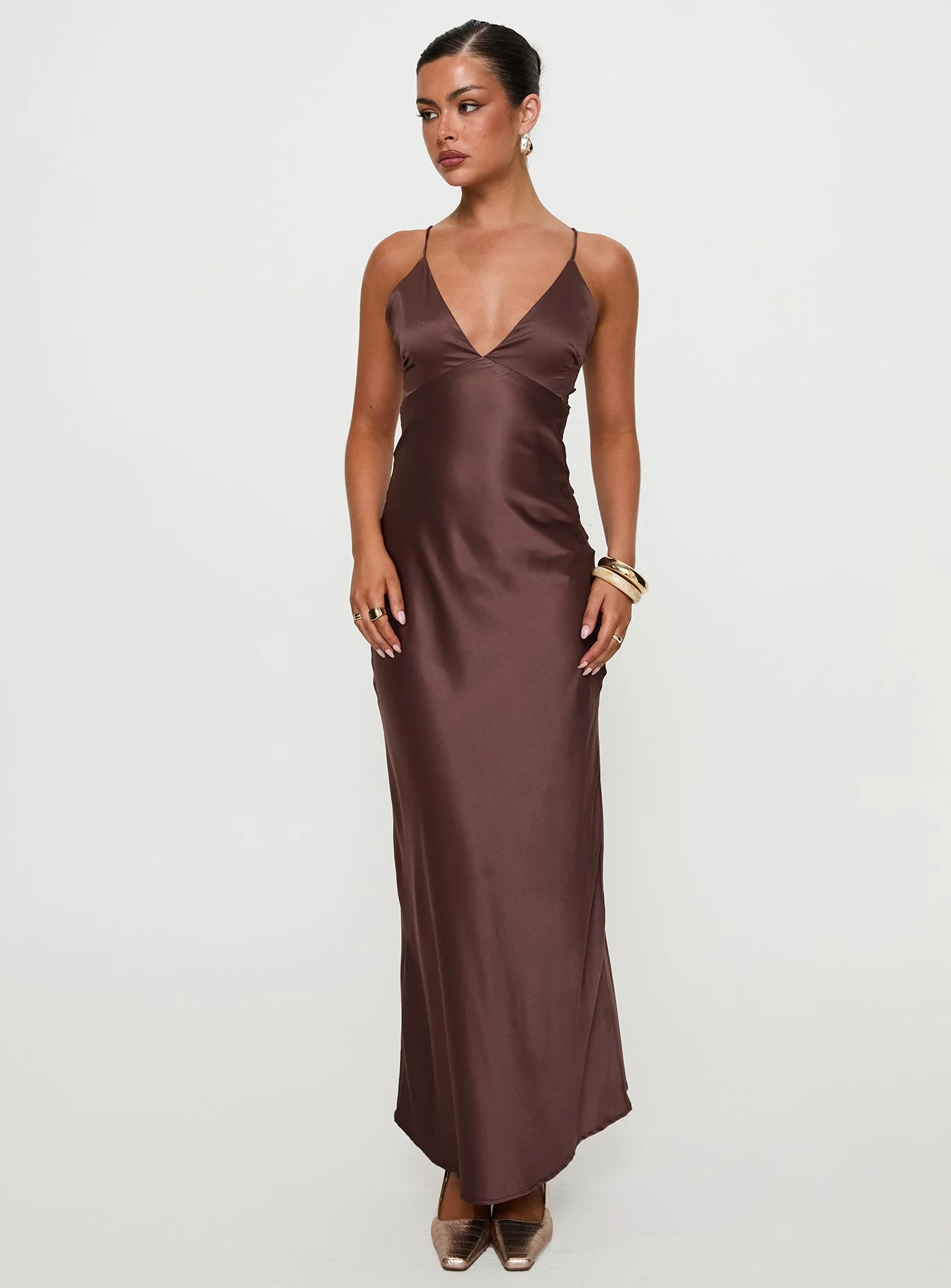 Angels Only Maxi Dress Chocolate