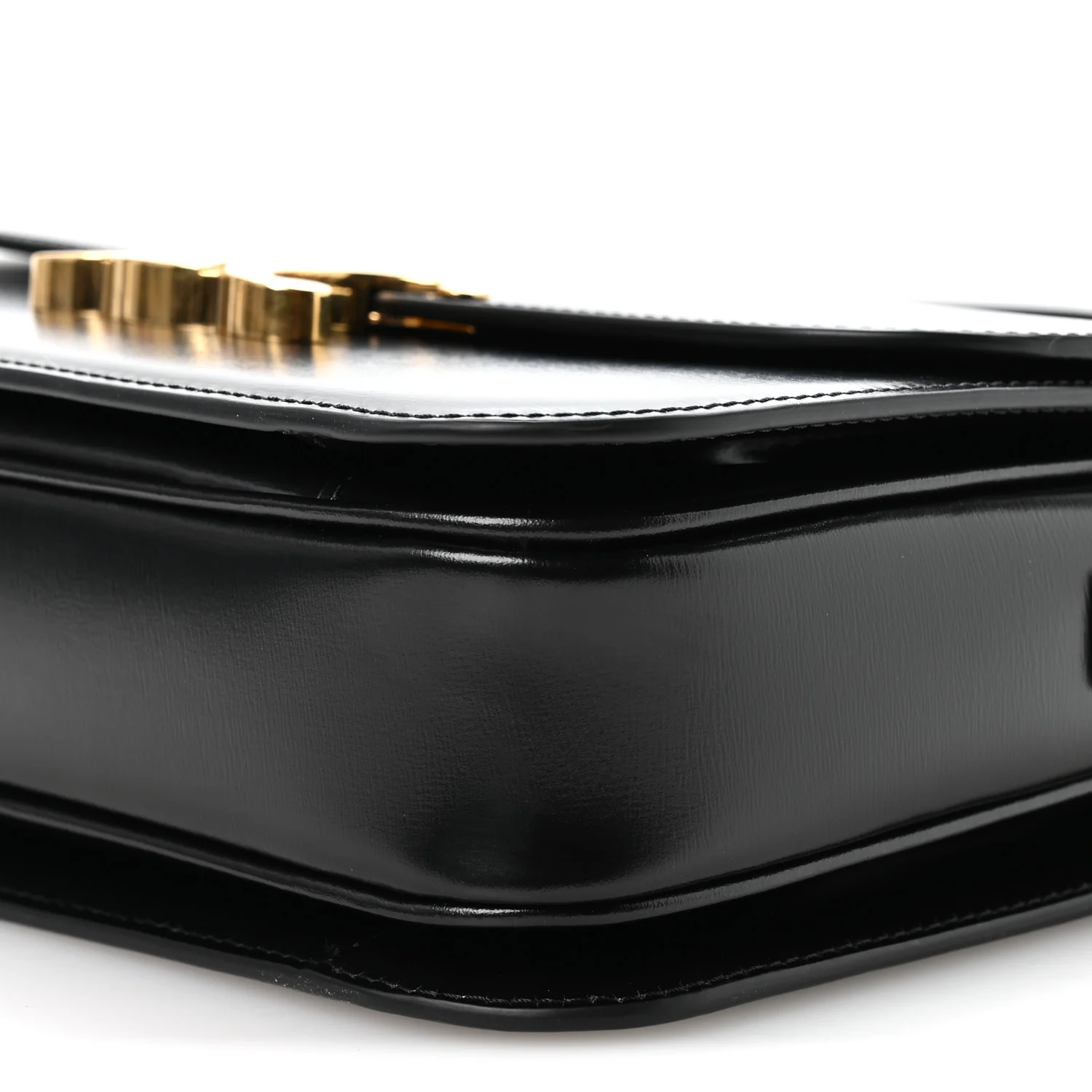 Shiny Calfskin Medium Triomphe Black - Top Club