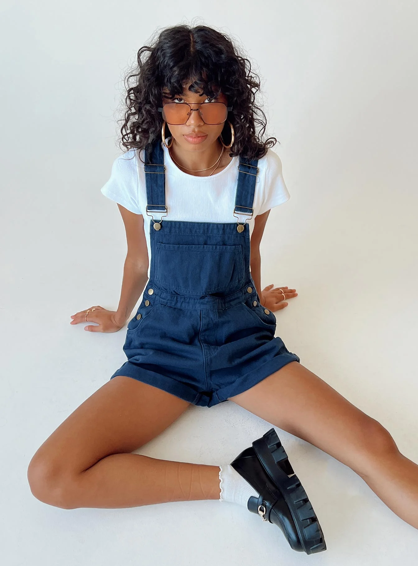 Kacey Short Overalls Navy
