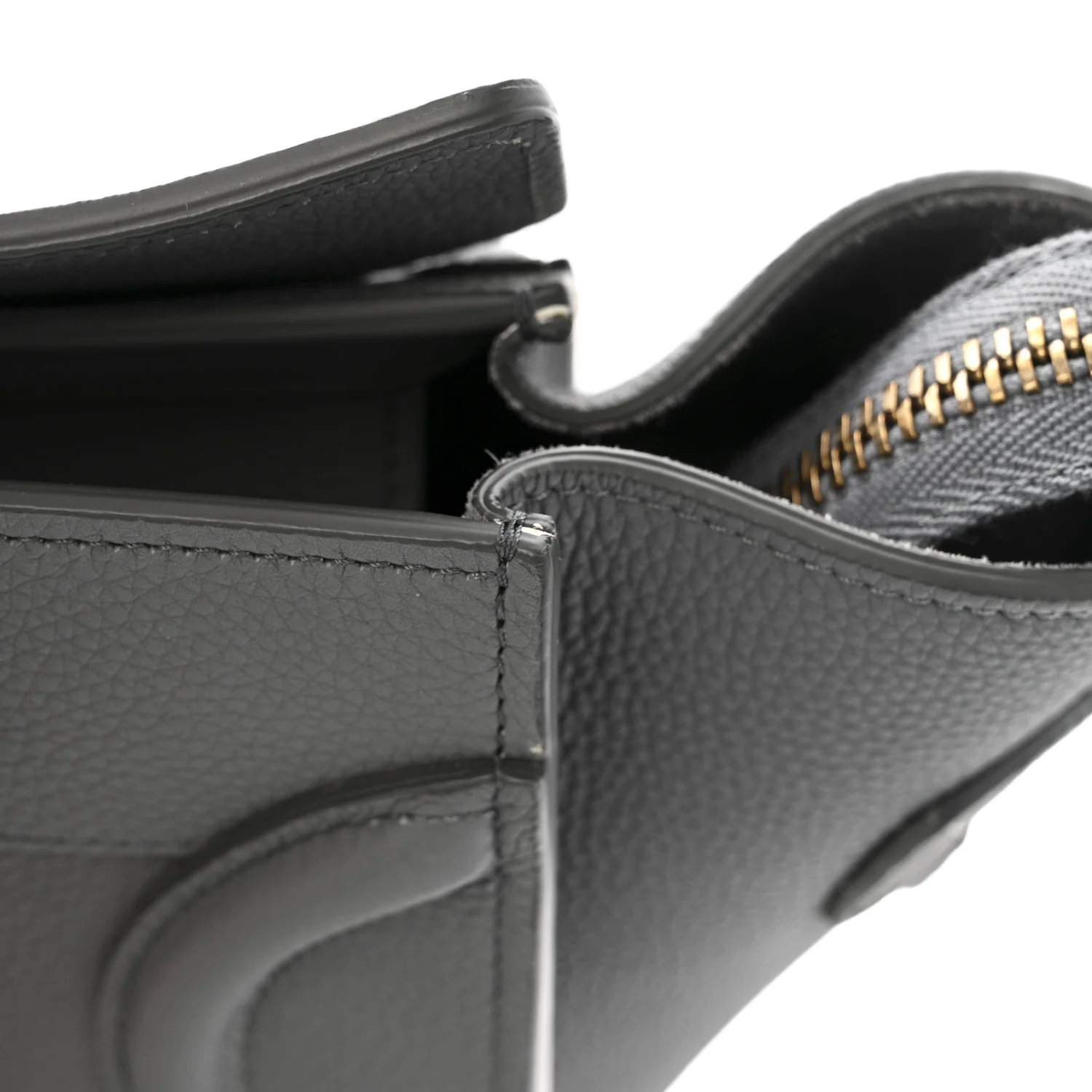 Baby Drummed Calfskin Micro Luggage Kohl - Top Club
