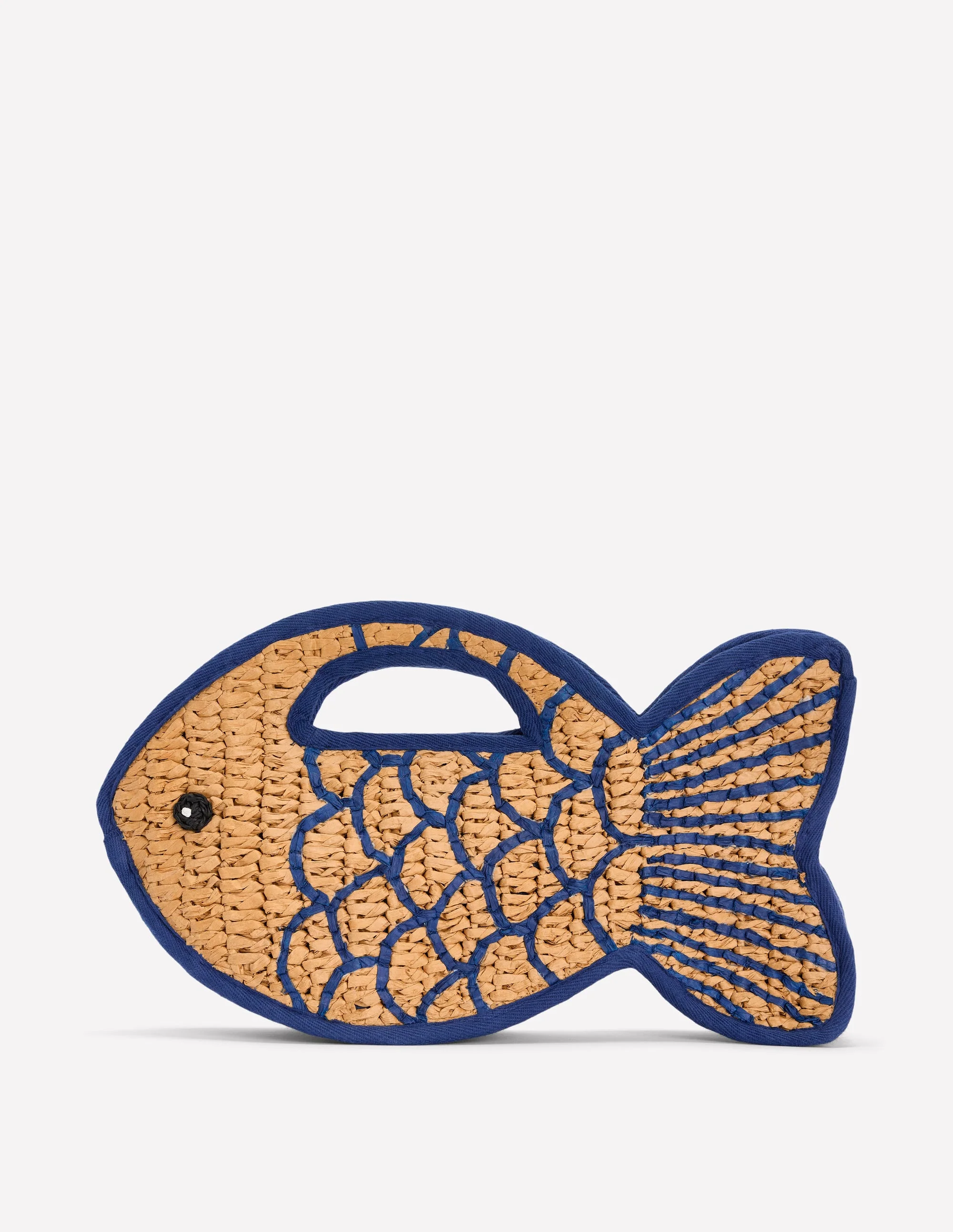 Originelle Fisch-Clutch-Naturbelassen/Leuchtendes Blau