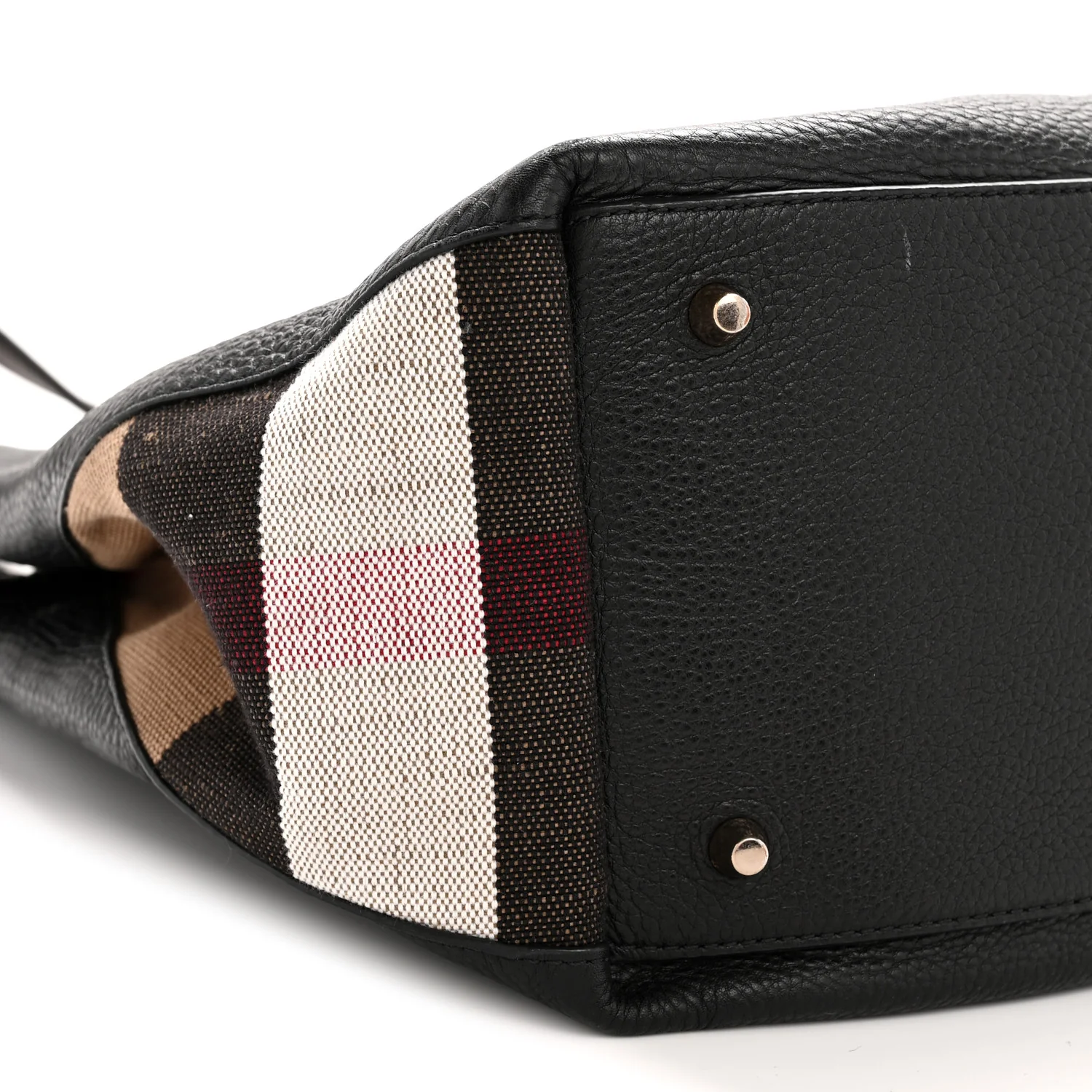 Grainy Calfskin House Check Medium Maidstone Black - Top Club