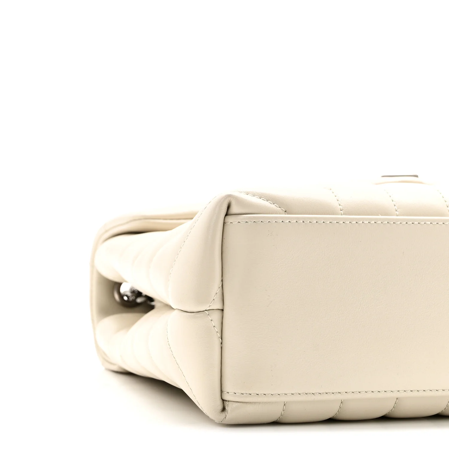 Calfskin Y Quilted Monogram Small Loulou Chain Satchel Ivory - Top Club
