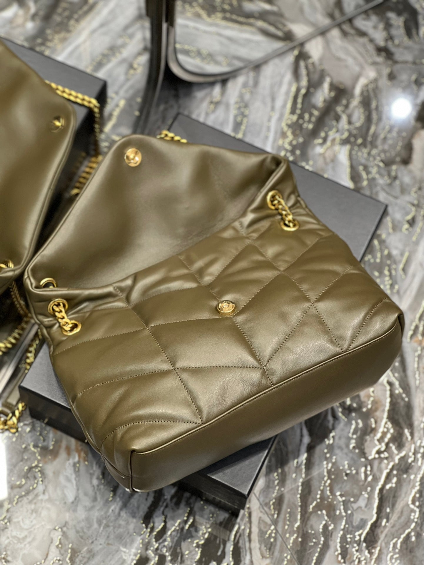 Y PUFFER MEDIUM BAG IN QUILTED LAMBSKIN - Top Club