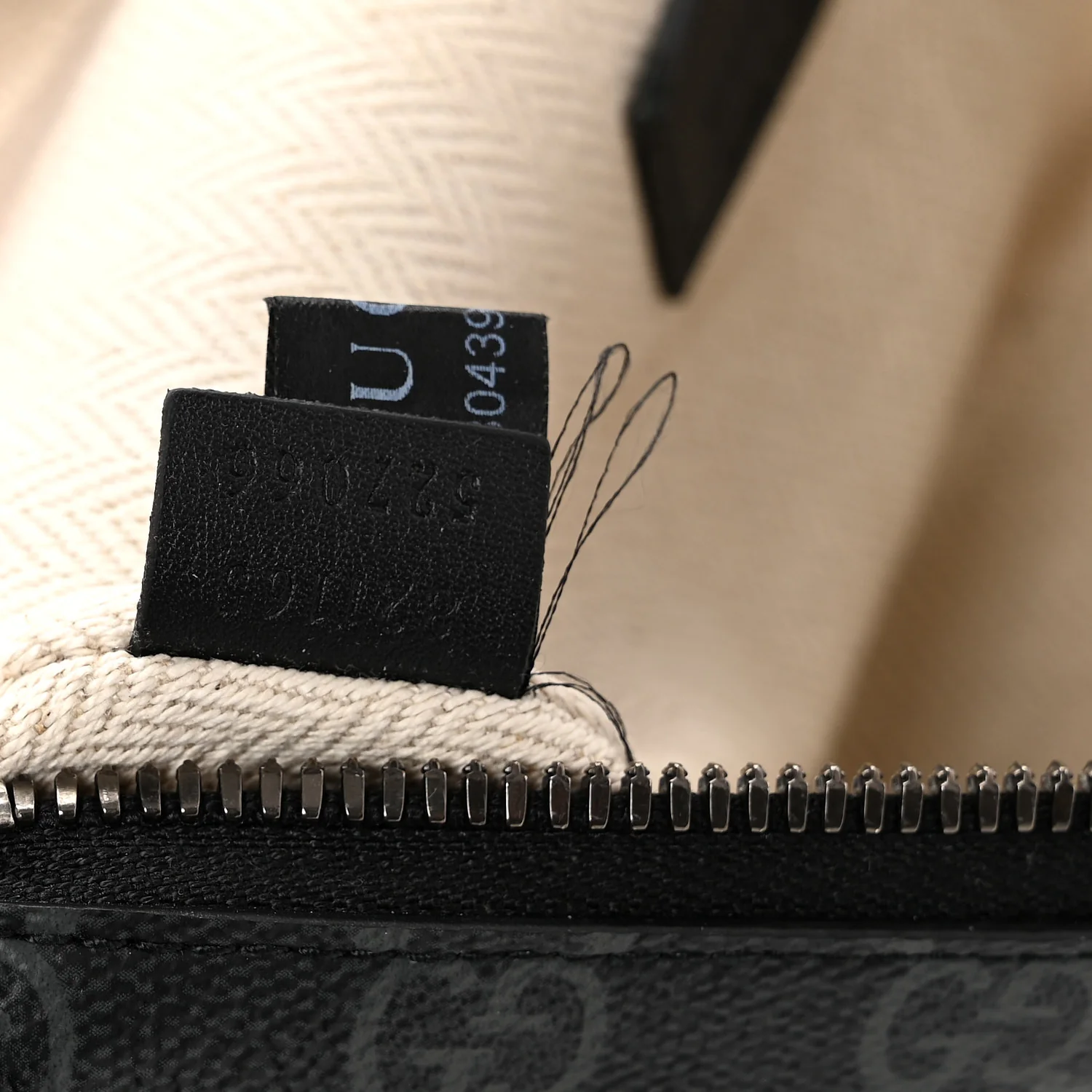 GG Supreme Monogram Emblem Calfskin Small Belt Bag Black Grey - Top Club