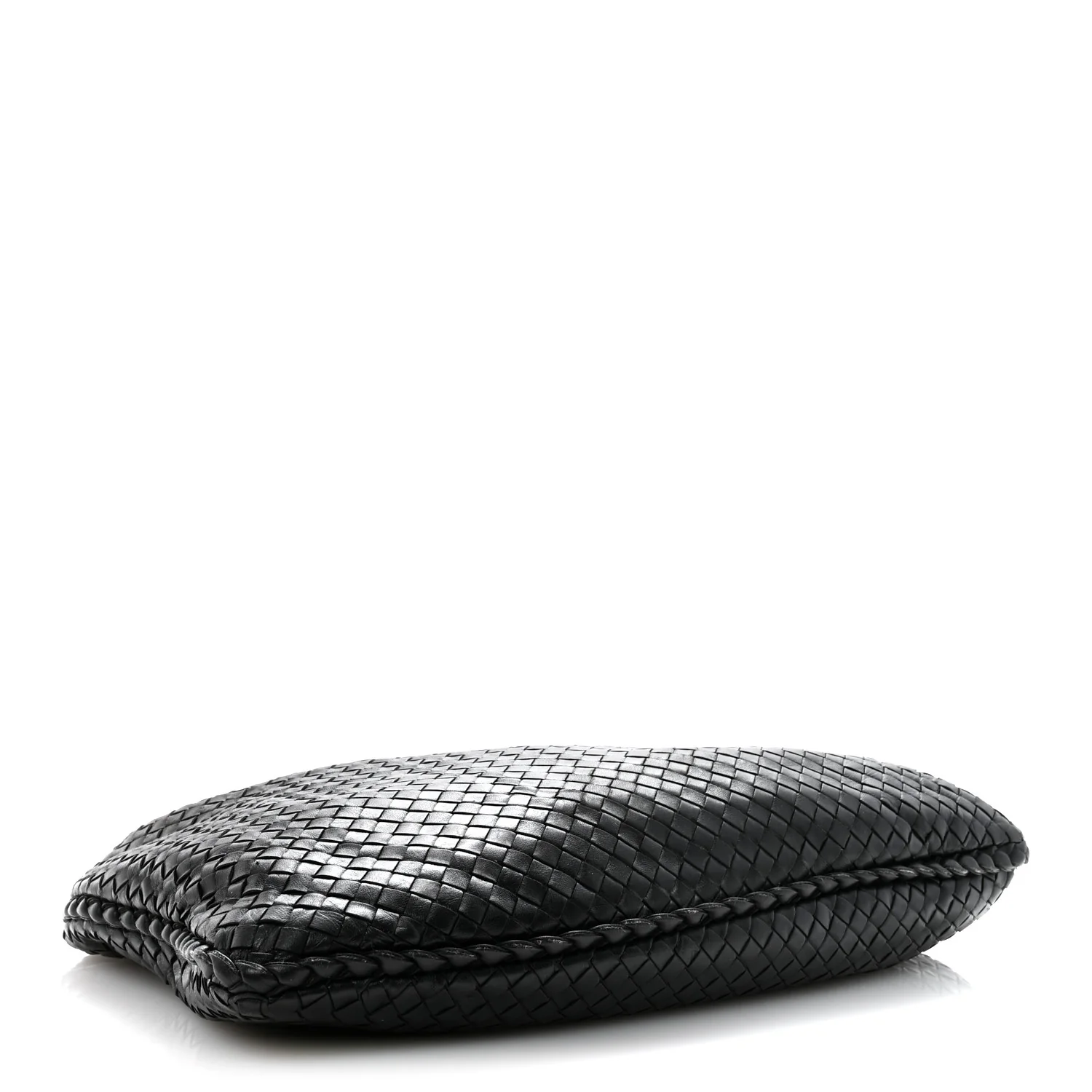 Nappa Intrecciato Large Veneta Hobo Black - Top Club