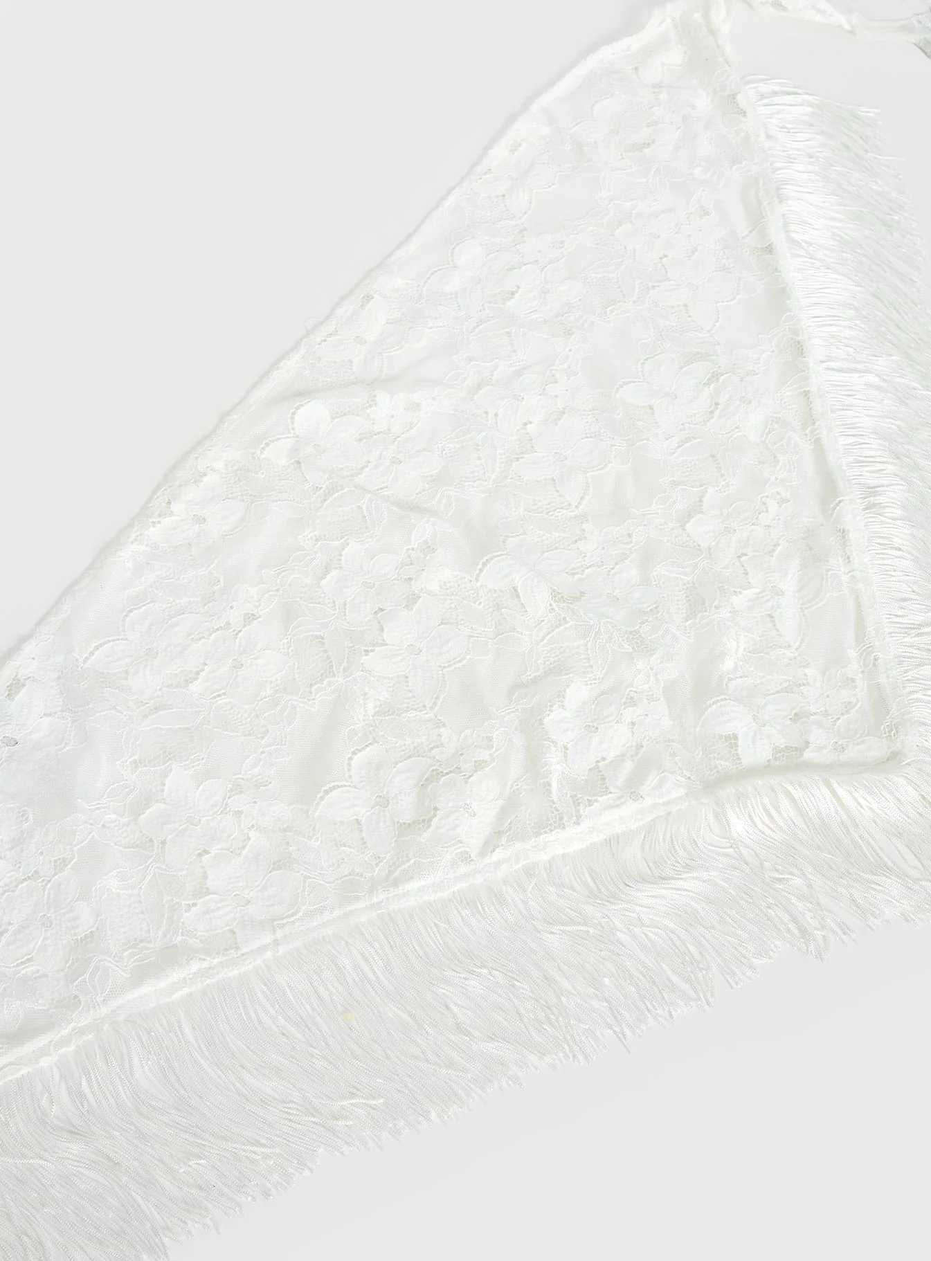 Elizebeth Tie Waist Tassel Belt White