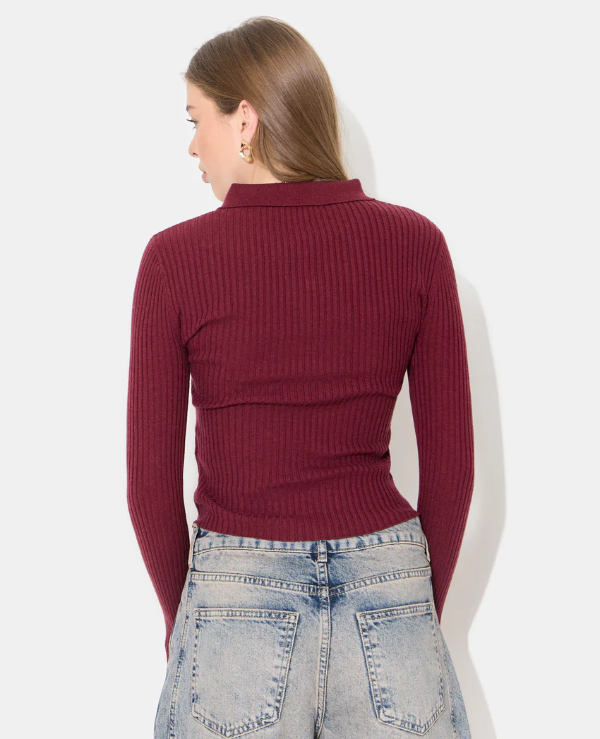 Pimkie Gilet fin en maille côtelée avec boutons dorés
