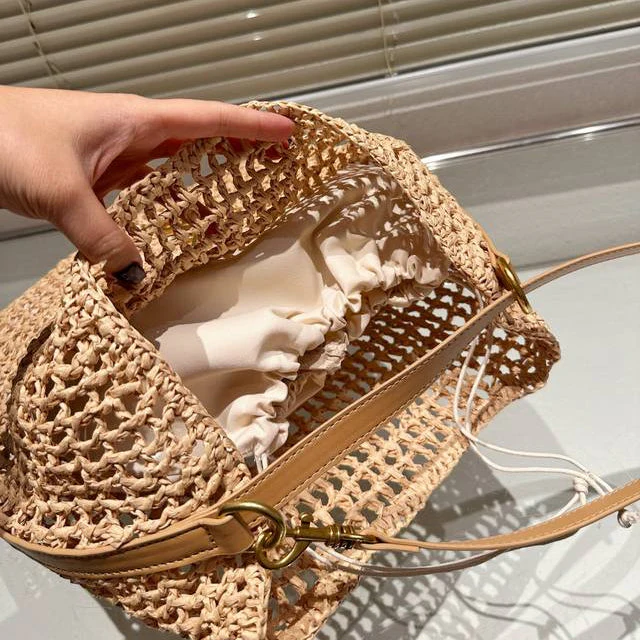 SAINT LAURENT YSL Raffia tote Bag - Top Club