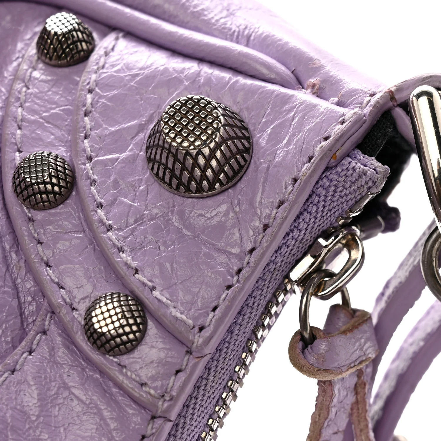 Agneau Arena Le Cagole Mini Purse With Chain Lilac - Top Club