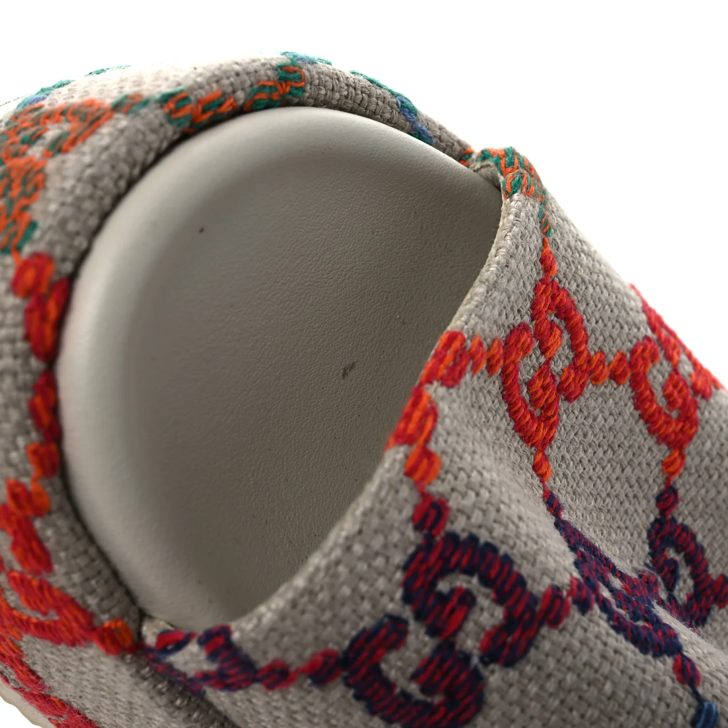 Linen Psychedelic Mini GG Monogram Angelina Platform 55mm Slide Sandals 36 Multicolor - Top Club
