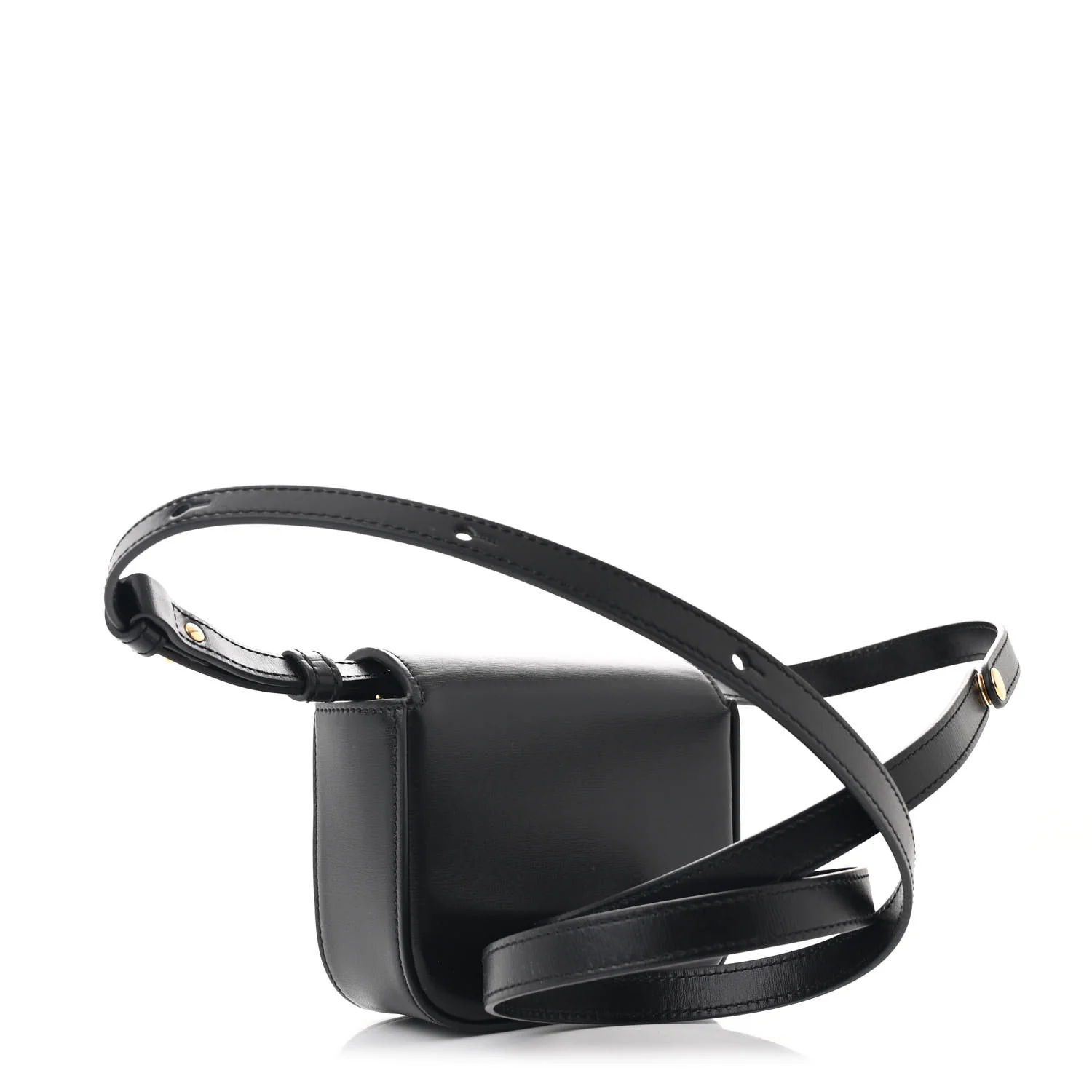Shiny Calfskin Mini Triomphe Black - Top Club