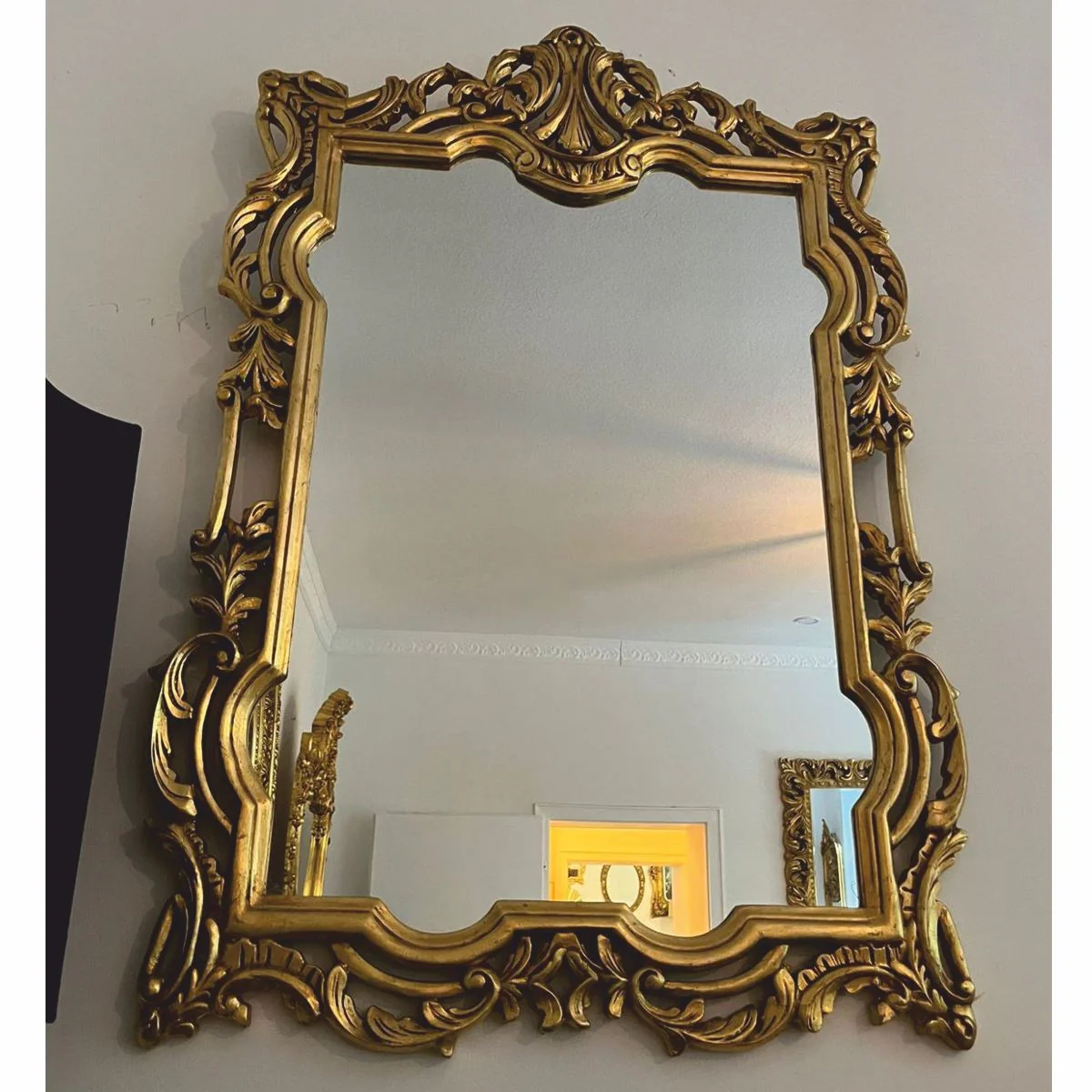 Baroque mirror antique gold H. 110 cm - Baroque style interior
