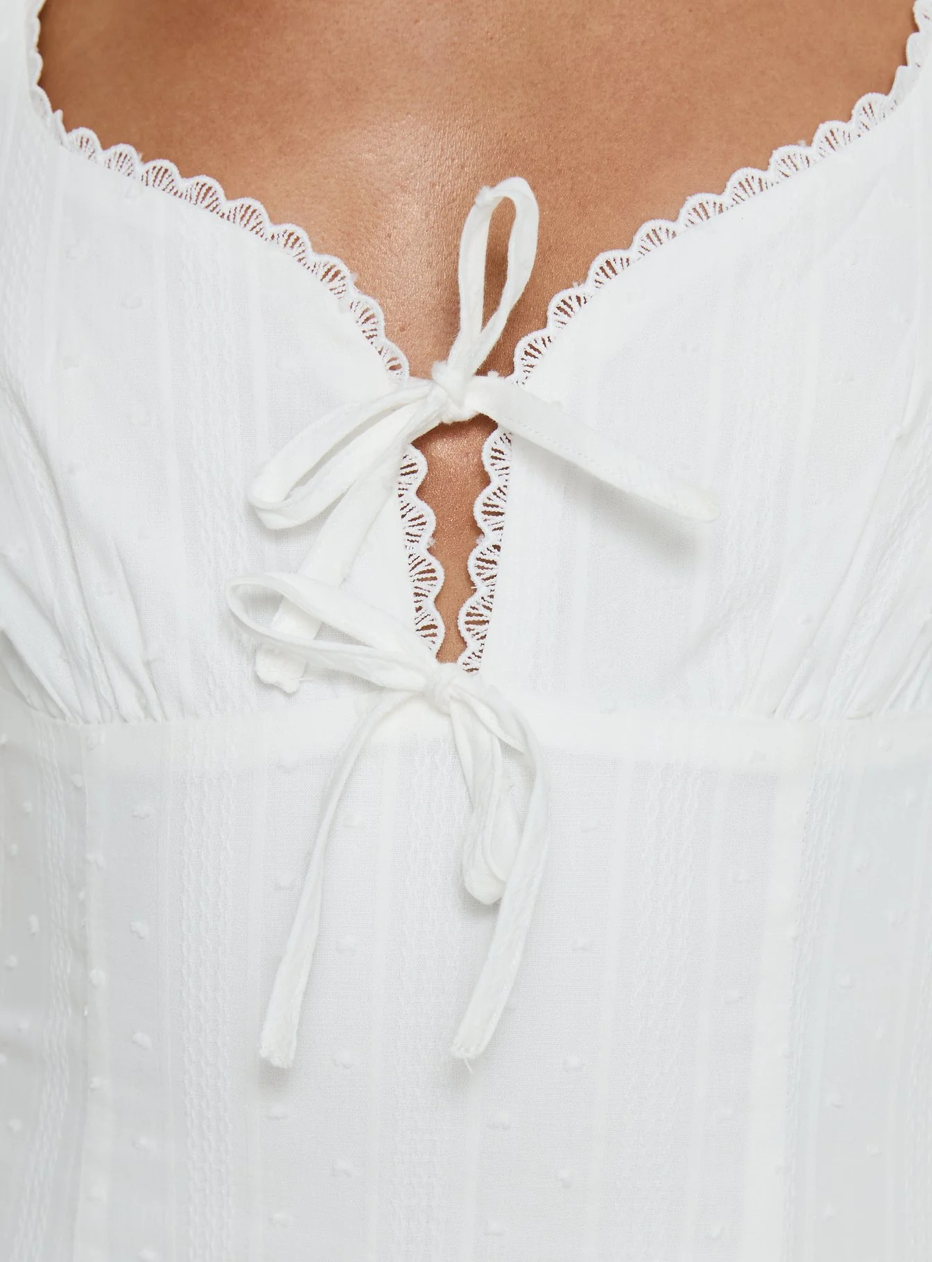 Alyana Textured Mini Dress White