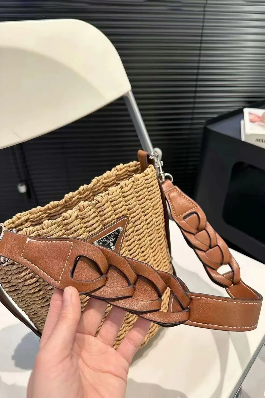 Prada Woven Bucket Bag - Top Club