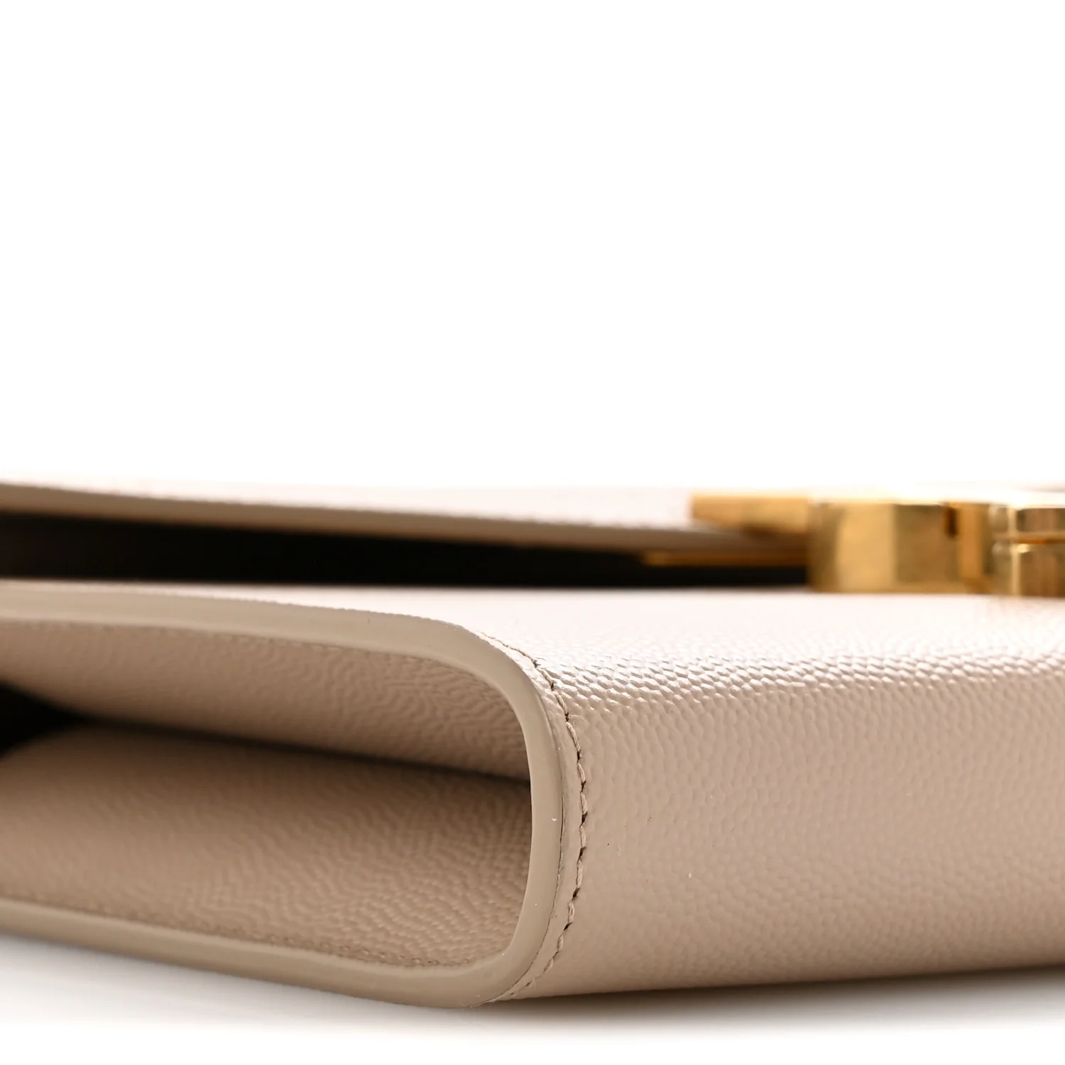 Grain De Poudre Monogram Cassandra Chain Wallet  Dark Beige - Top Club