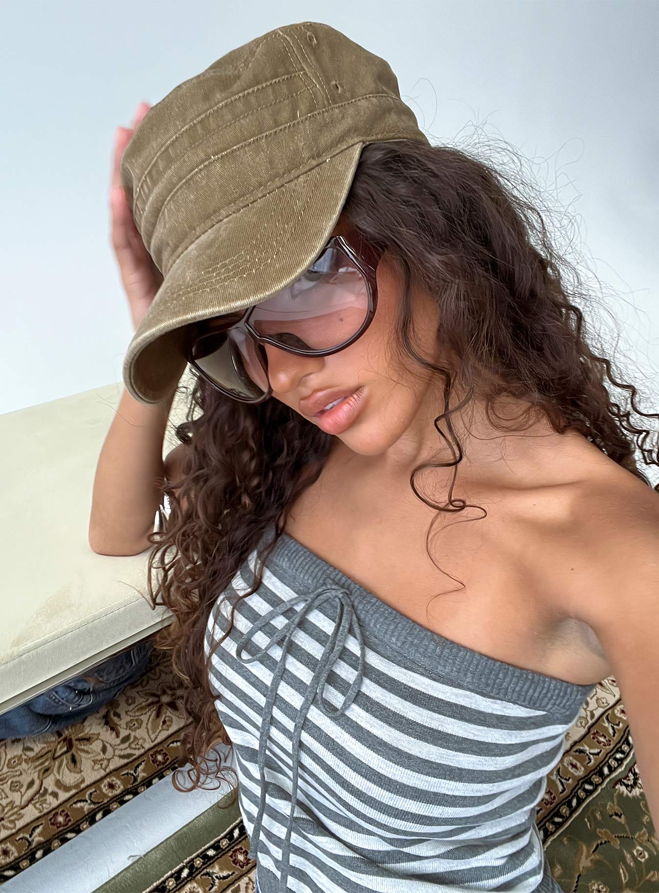 Odera Military Cap Washed Green