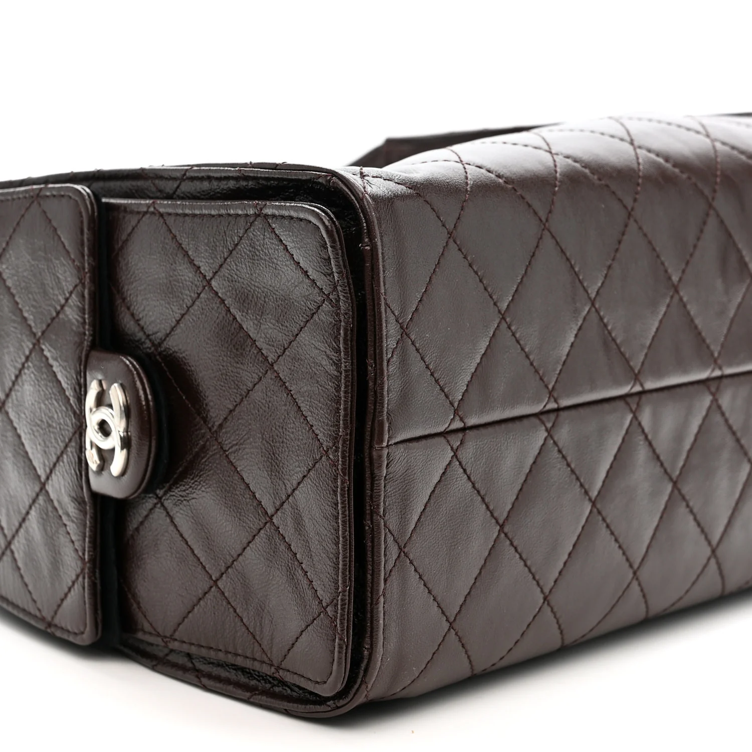 Caviar Quilted Small Chanel 25 Handbag Dark Brown - Top Club