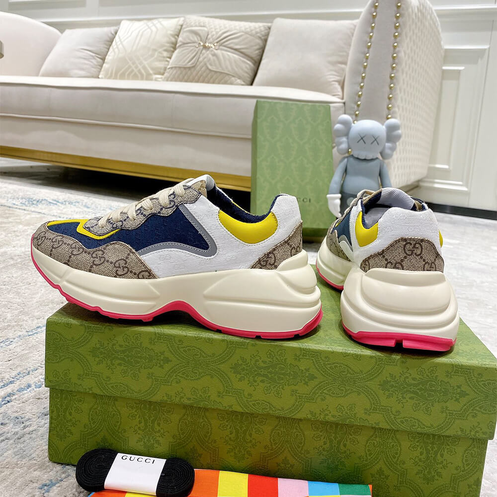 Gucci Multicolor GG Supreme Rhyton Sneaker - Top Club
