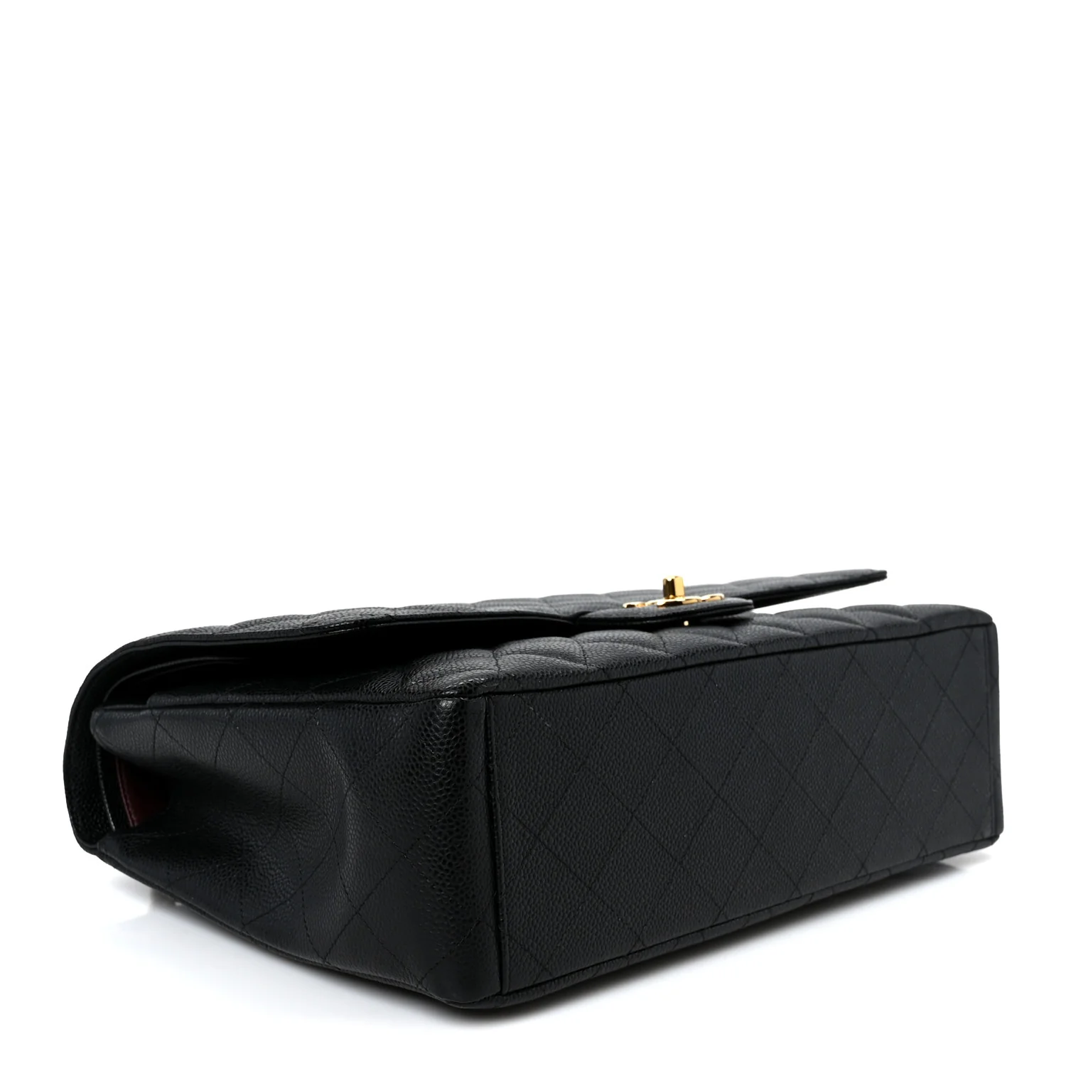 Caviar Quilted Maxi Double Flap Black - Top Club