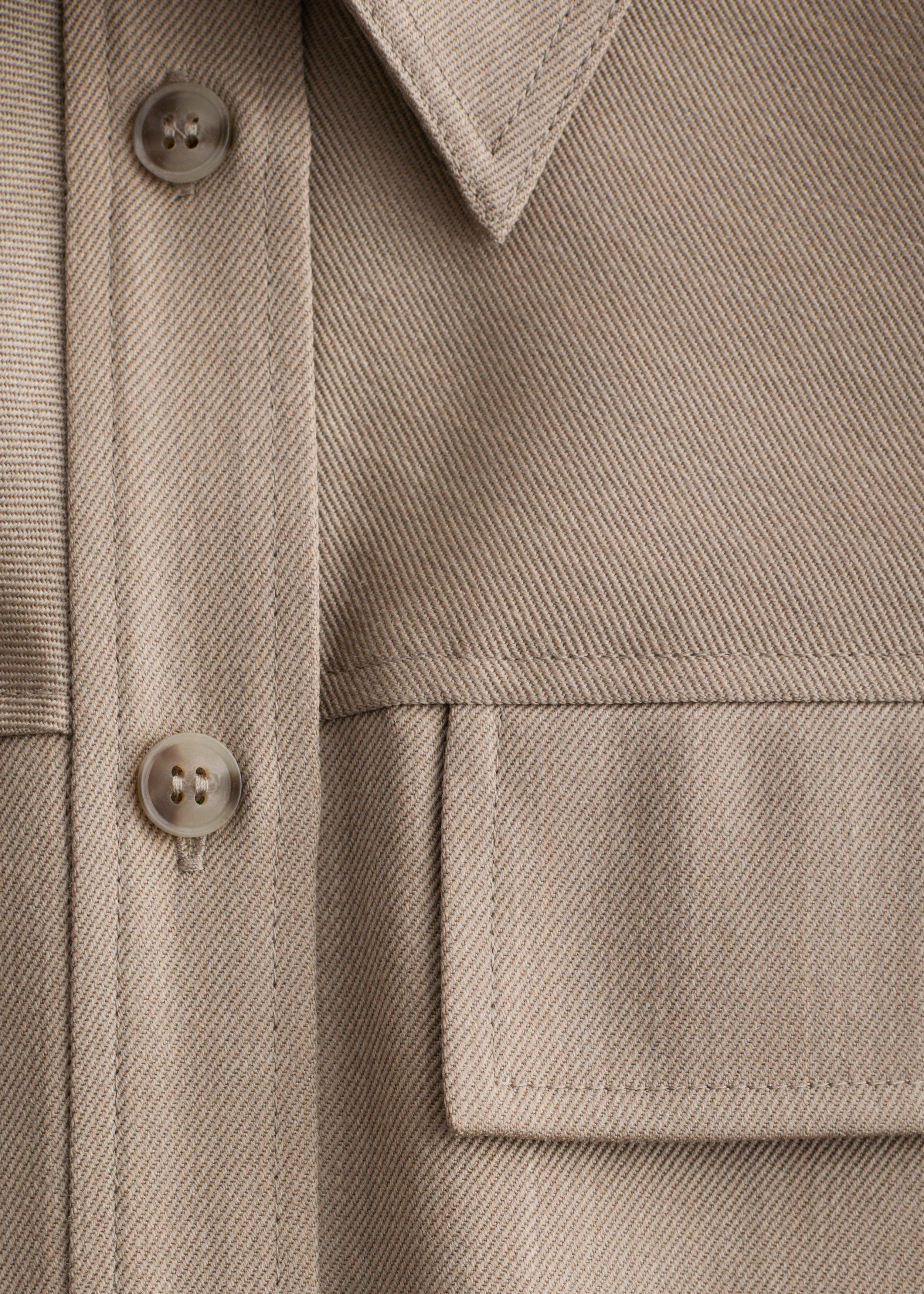 & Other Stories STRUCTURED WOOL-COTTON SHIRT