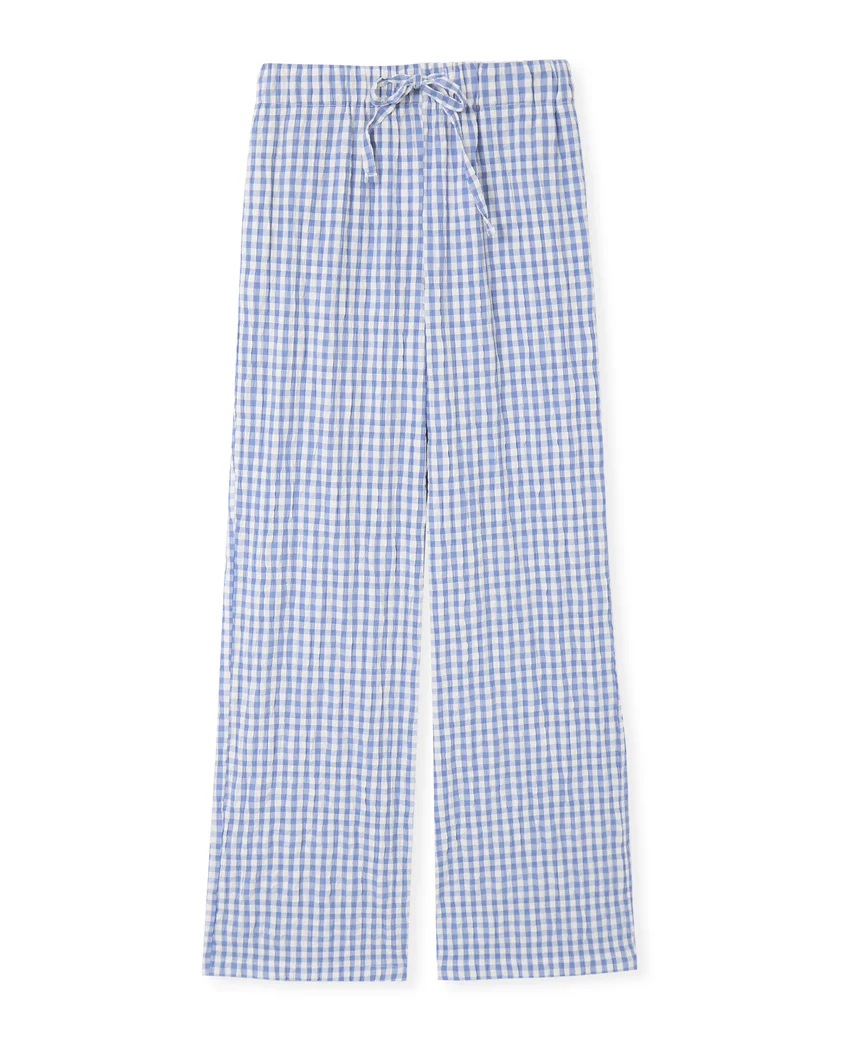 Pimkie Pantalon droit en tissu gaufré motif vichy