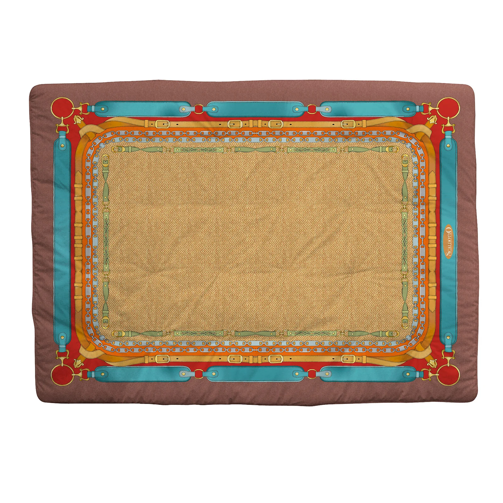 Plaid Scaldotto In Cotone Polo Cm. 130X170 Oro Caleffi