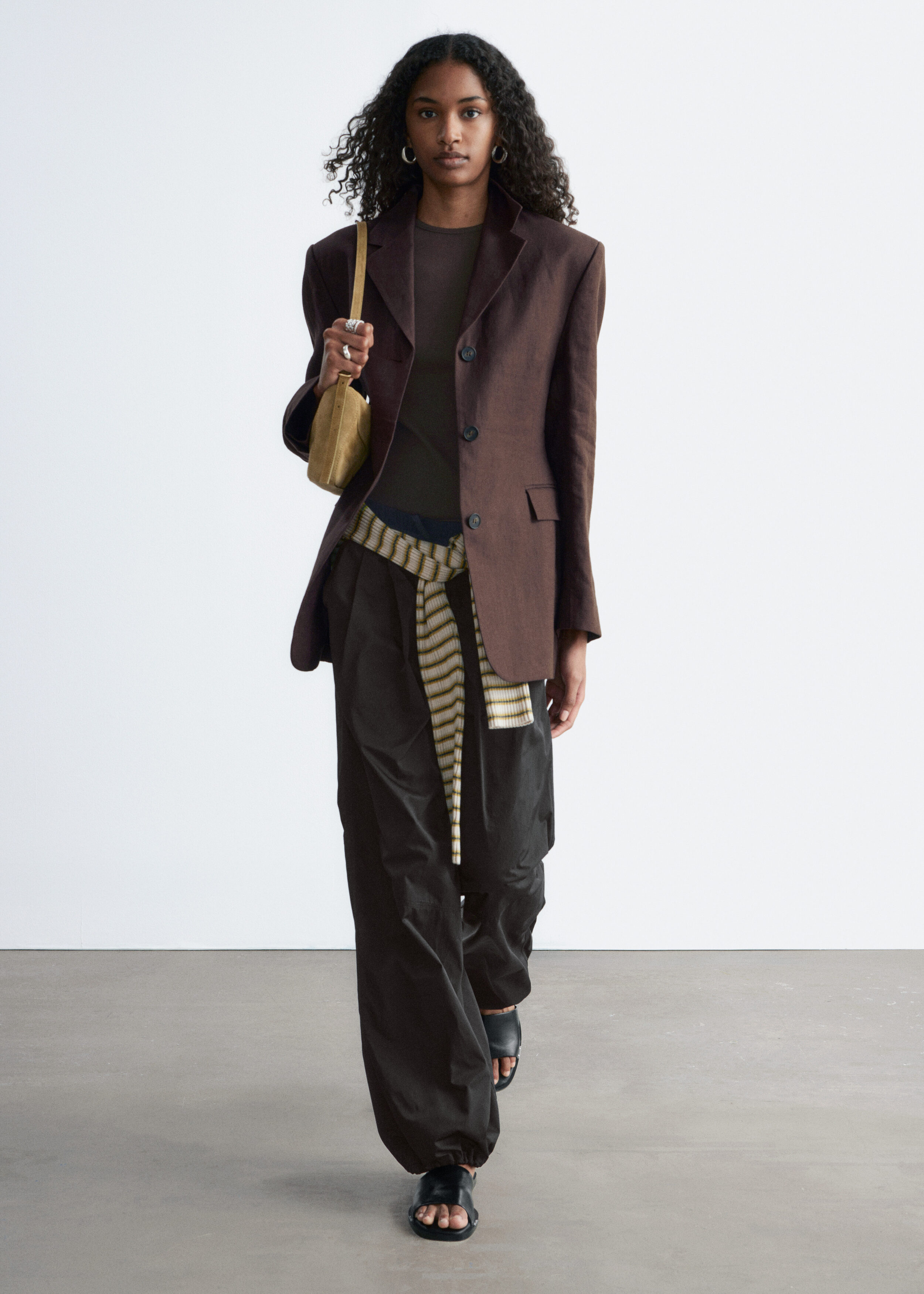 & Other Stories DRAWSTRING BARREL LEG TROUSERS
